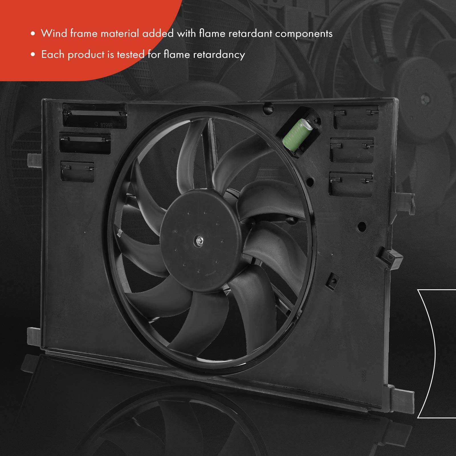 High-Performance Engine Radiator Cooling Fan Assembly for Jeep Renegade 2015-2018, Ram ProMaster City 2015-2018 & Fiat 500X 2016-2018 - Direct Replacement for OEM# 68247205AA, 68360299AA - Perfect for Off-Road Adventures & City Driving