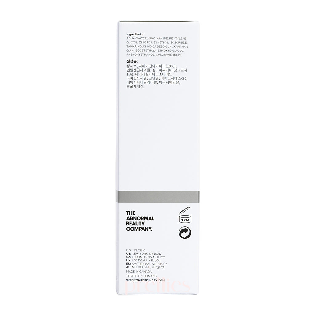 The Ordinary Niacinamide 10% + Zinc 1% Serum 60ml - Oil Control & Pore Minimizing Treatment for Clear Skin - Perfect for Daily Skincare Routine & Acne-Prone Skin