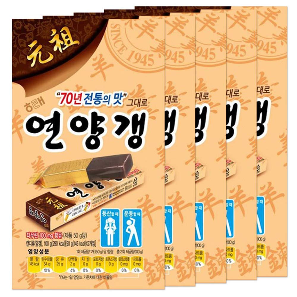 Haitai Sweet Red Bean Jelly 50g (Pack of 10) | Traditional Korean Yokan Yangeng Dessert Snack | Perfect for Tea Time, Gifts & Asian Dessert Lovers
