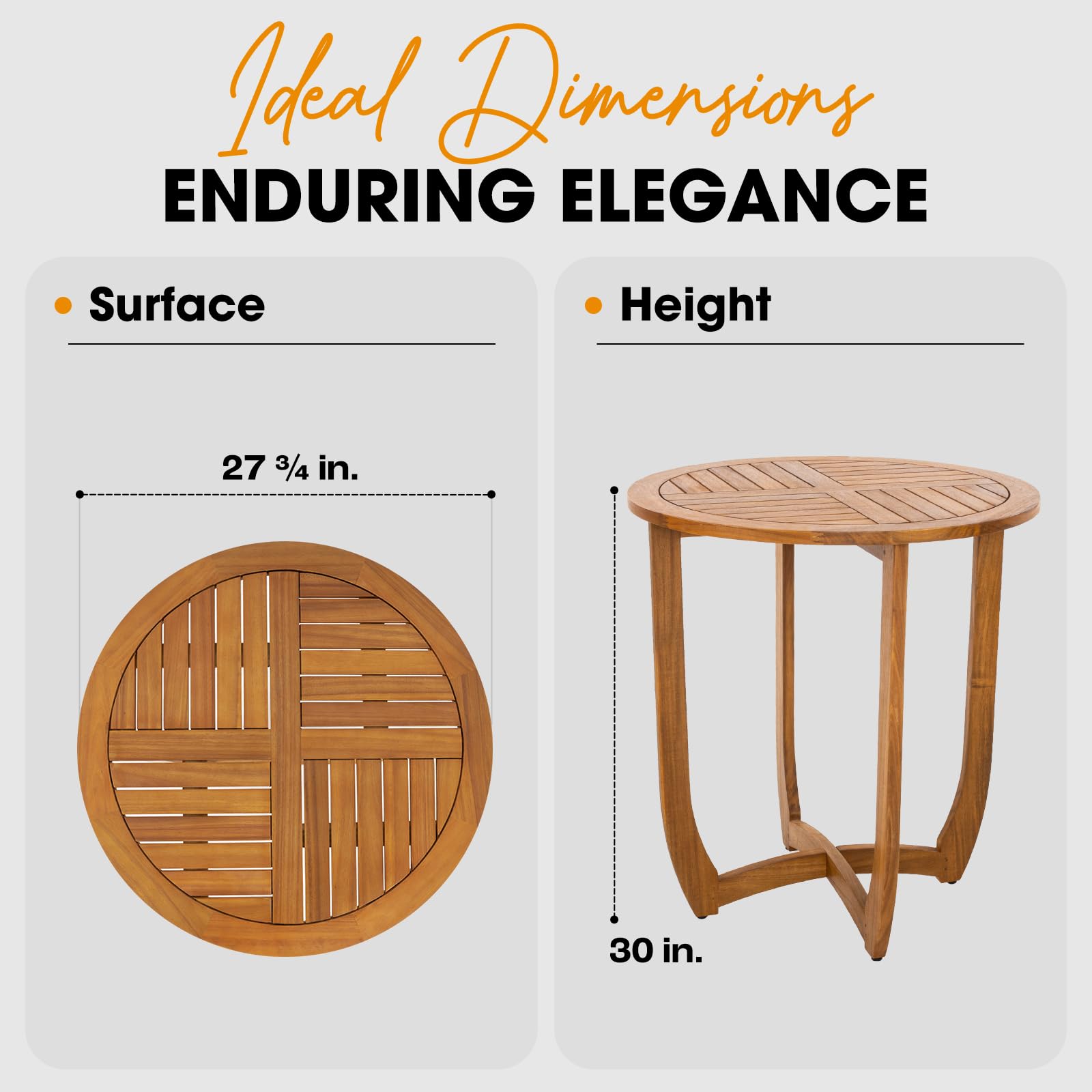 Idzo Patio Bistro Armchairs Set of 2 - Outdoor Dining Chairs with Escanor Bistro End Table - Perfect for Backyard, Garden, Patio, and Restaurant Outdoor Seating