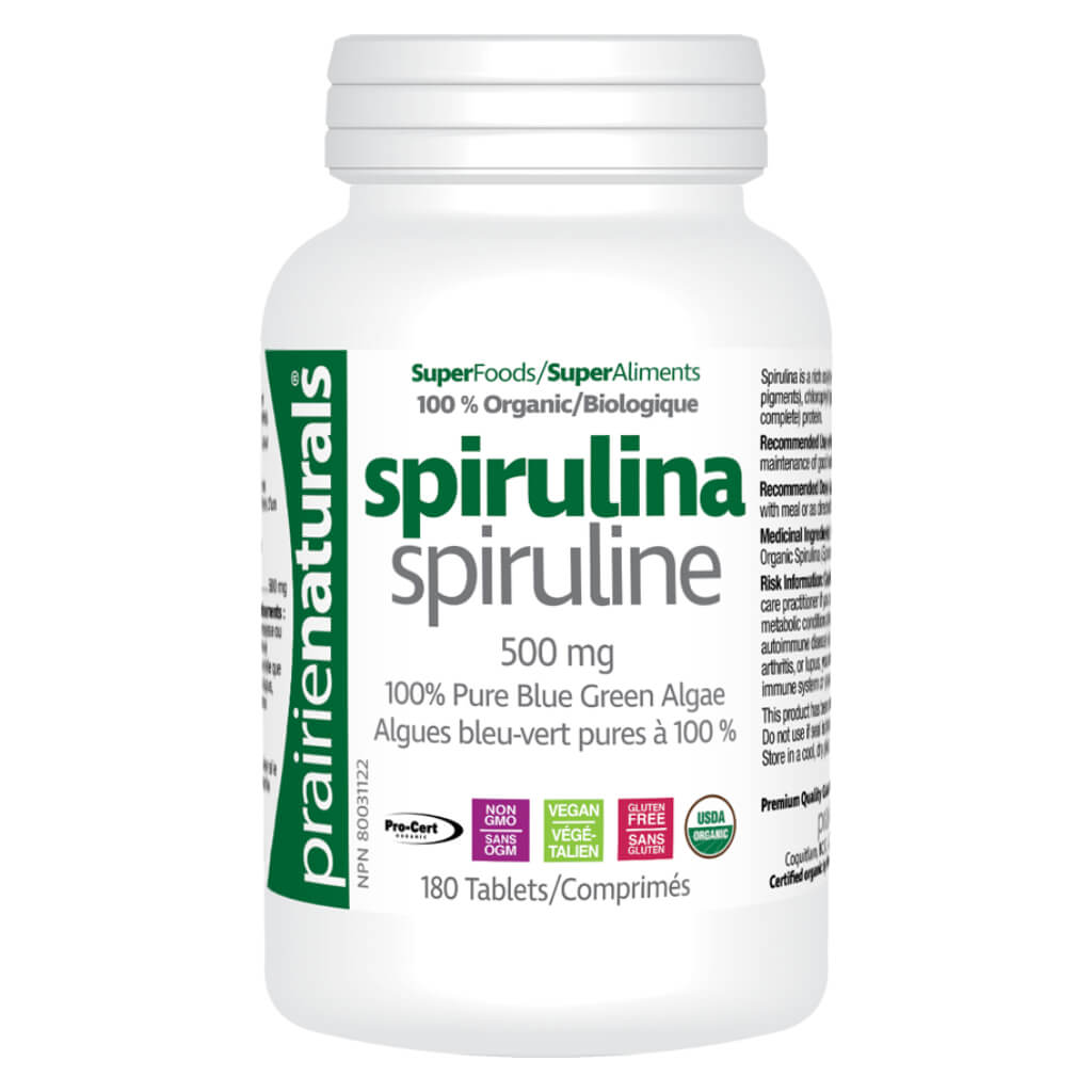 Organic Spirulina Tablets - 500mg Pure Superfood Supplement for Detox & Immune Support | Vegan, Non-GMO, Gluten-Free | Boost Energy & Vitality for Daily Wellness & Fitness