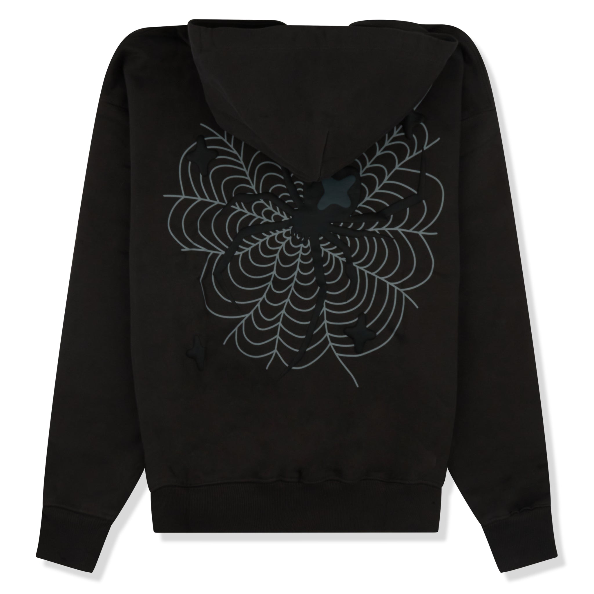 Broken Planet Spider Web Zip Up Hoodie - Soot Black | Trendy Streetwear for Men & Women | Perfect for Casual Outfits & Urban Fashion
