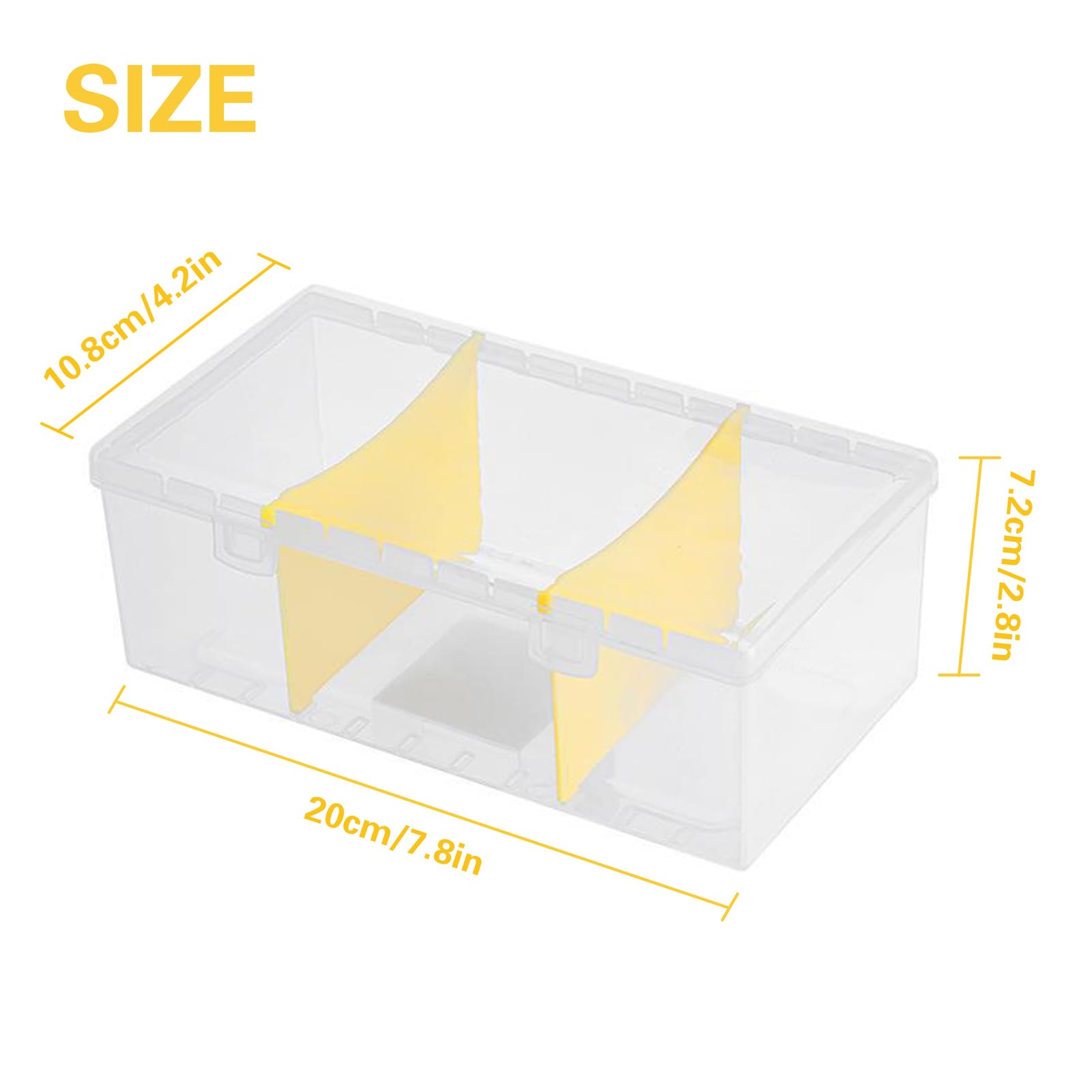 400-Count Trading Card Storage Box with Removable Dividers - Durable Plastic Card Holder Organizer for Baseball, Sports & Playing Cards - Fits Standard Cards & Toploaders - Perfect for Collectors, Gamers & Card Shops