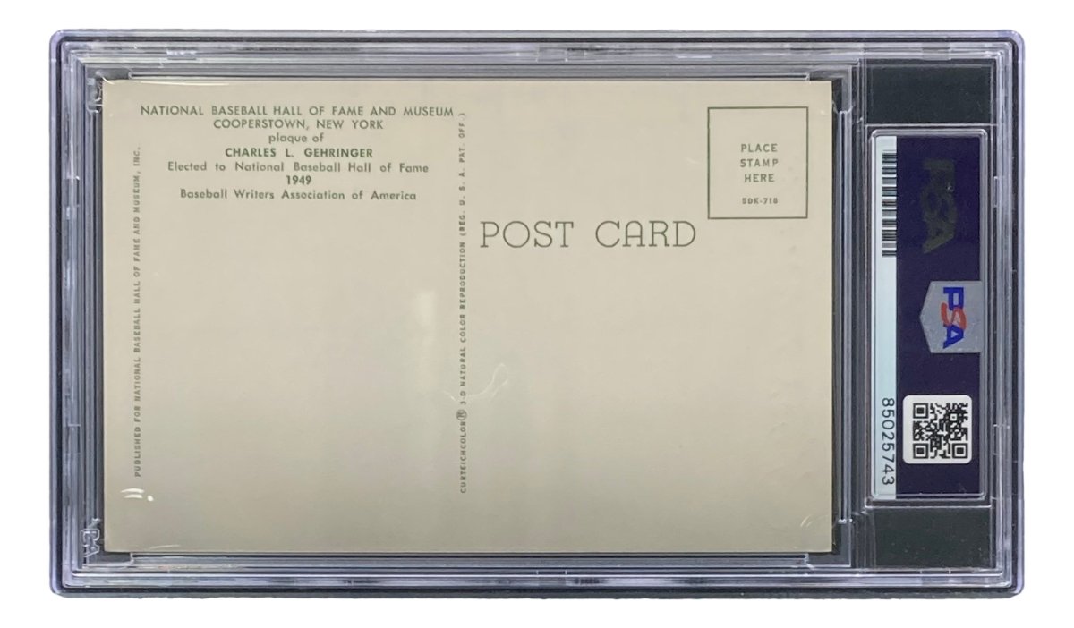 Charlie Gehringer Signed 4x6 Detroit Tigers HOF Plaque Card - PSA/DNA Certified Autograph (85025743) - Perfect for Baseball Memorabilia Collections & Sports Fan Gifts