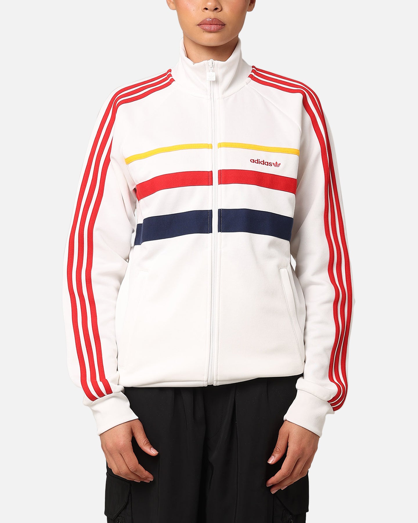 Adidas First Track Jacket - Lightweight Running Jacket for Men & Women | Cloud White | Windproof & Breathable for Outdoor Sports & Jogging