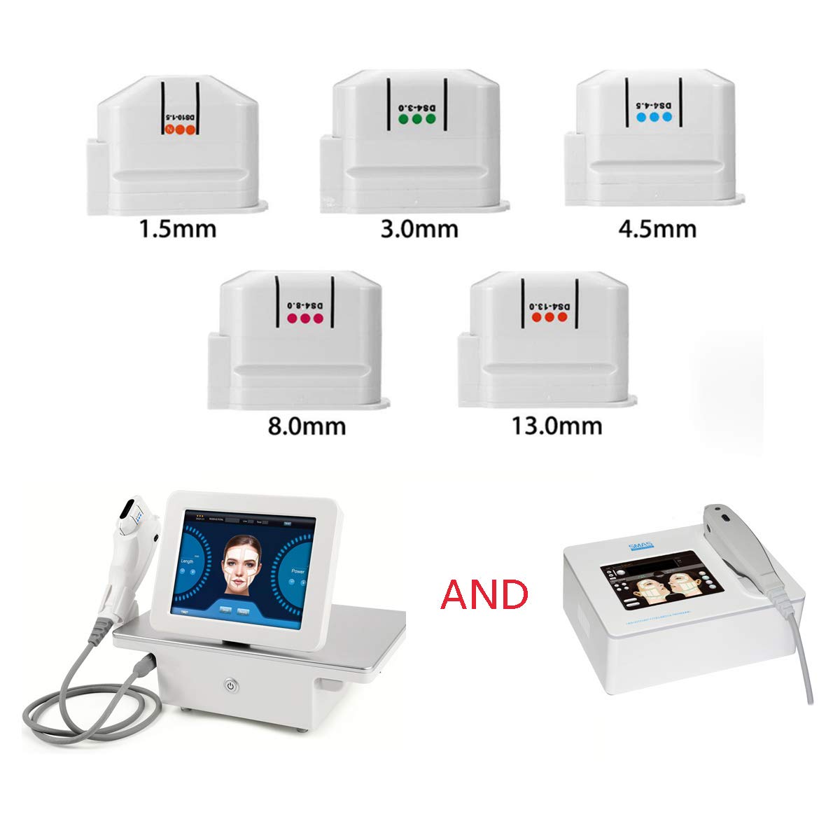 Replacement HIFU Cartridges for One Line HIFU Machine - 10,000 Shots (DS1.5mm) - Professional Skin Tightening & Anti-Aging Treatment for Face & Body