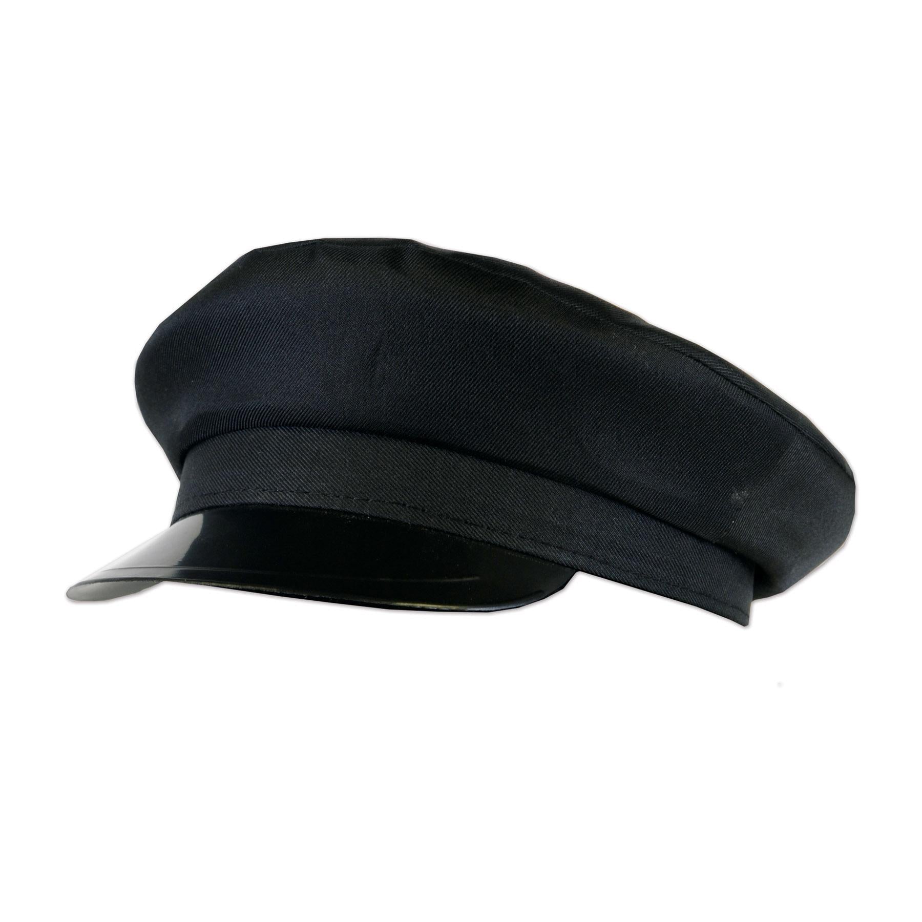 12 Pack Beistle Chauffeur Hats - Classic Black Driver Caps for Costume Parties, Halloween, and Themed Events - Perfect for Waiters, Butlers, and Vintage Car Enthusiasts