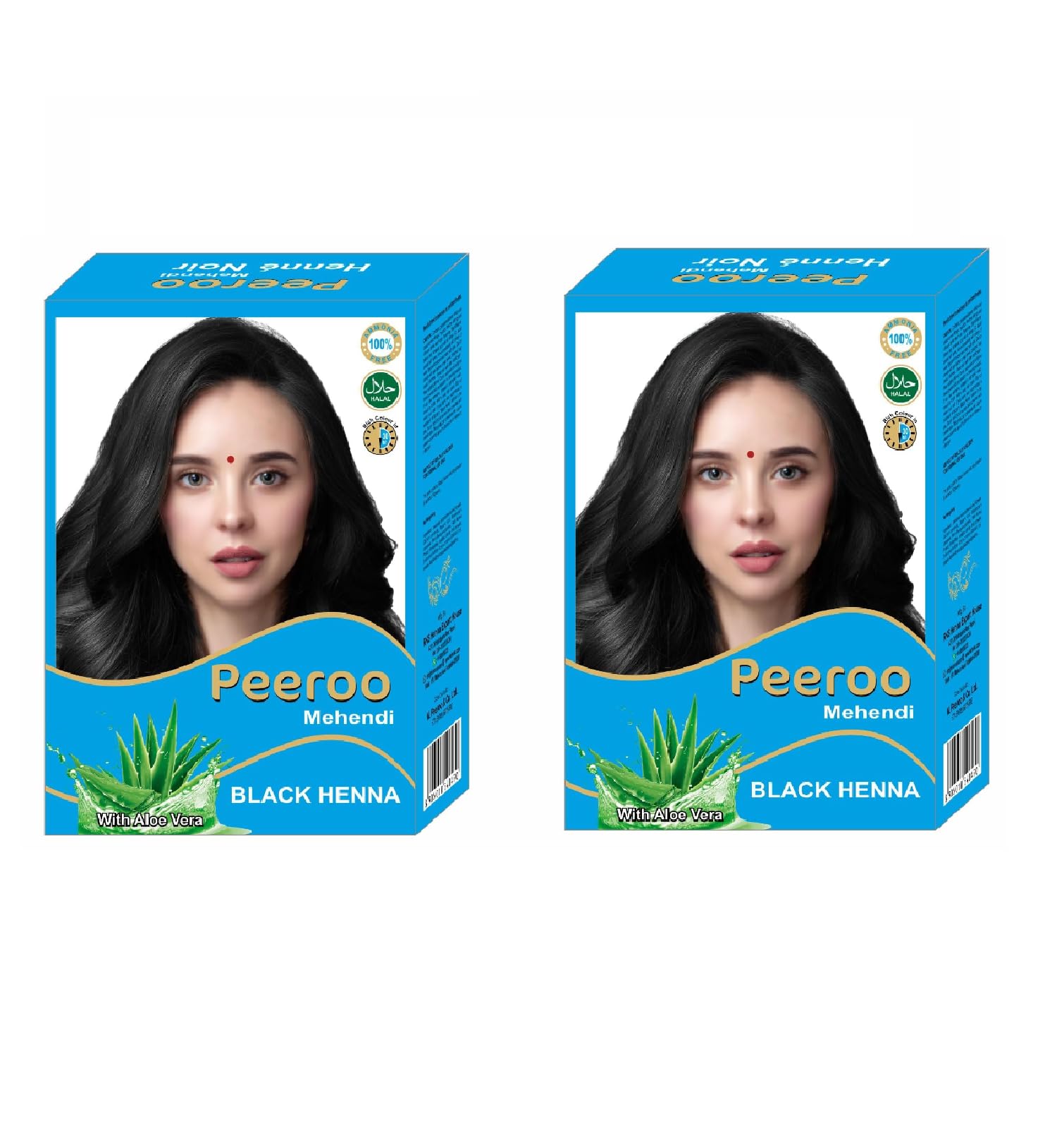 RKS Natural Peeroo Herbal Hair Color Powder for Women - 100% Pure, Ammonia-Free Black Hair Dye with Henna | 60g (Pack of 2) | Safe Gray Coverage & Natural Hair Conditioning for Daily Use or Special Occasions