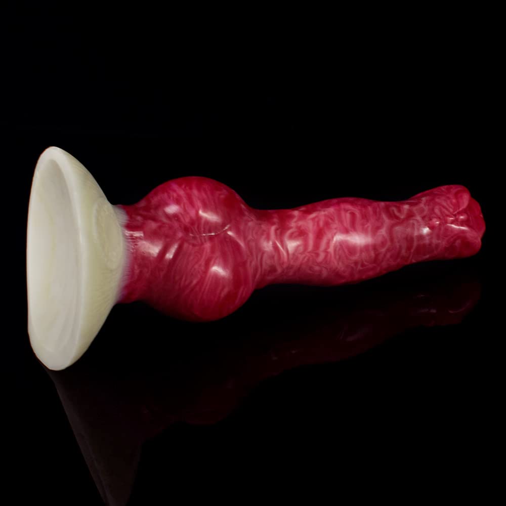 Premium Liquid Silicone Alien/Fido Dildo with Strong Suction Cup - Realistic BeHorny Adult Sex Toy for Solo Play & Couples Intimacy - Waterproof & Body-Safe for Shower, Bedroom & BDSM Scenes