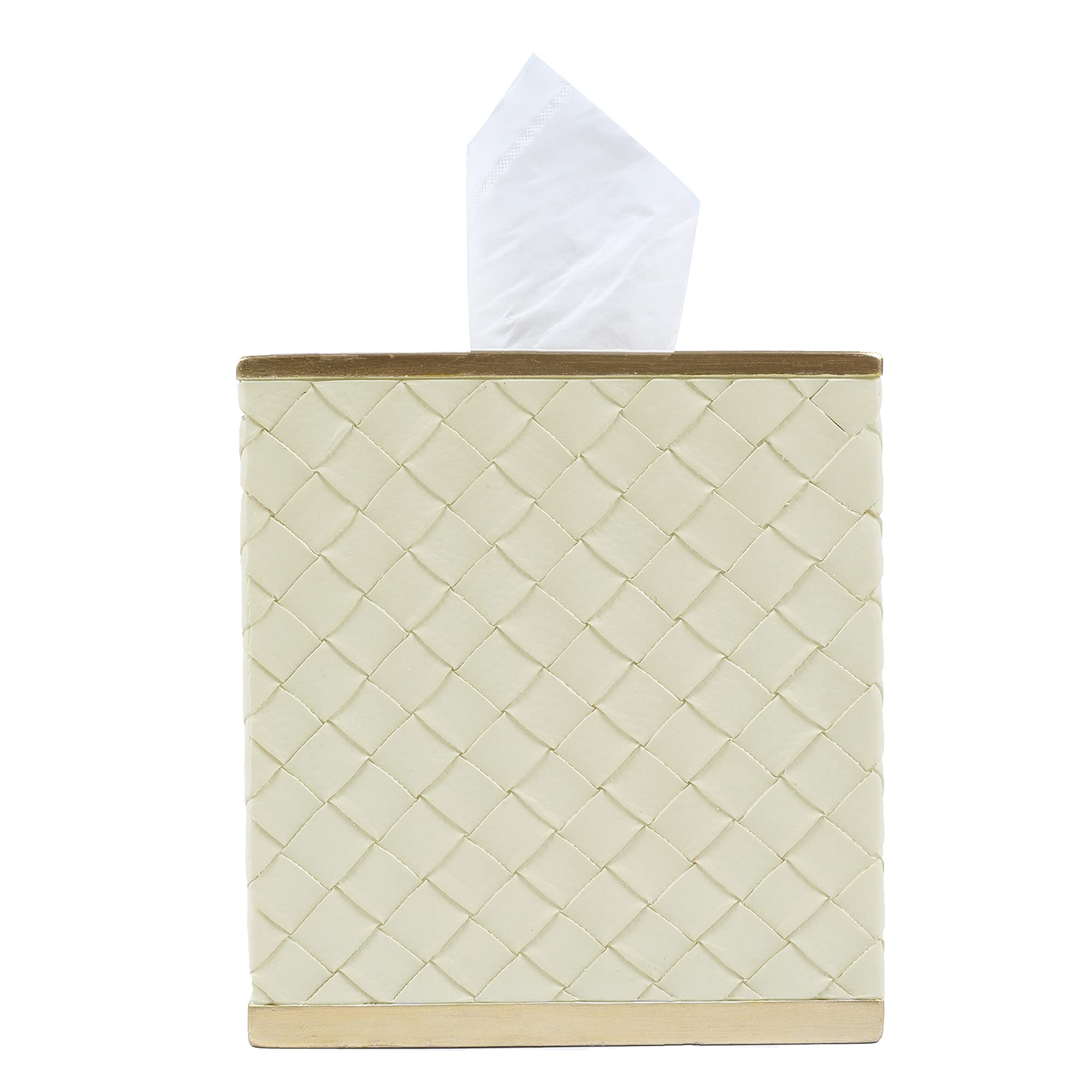 Modern Square Tissue Box Cover Holder - Stylish Bathroom Vanity & Countertop Decor, Unique Design Tissue Box Cover for Bedroom, Living Room, and Home Decor | Perfect for Bathrooms, Bedrooms, and Living Spaces