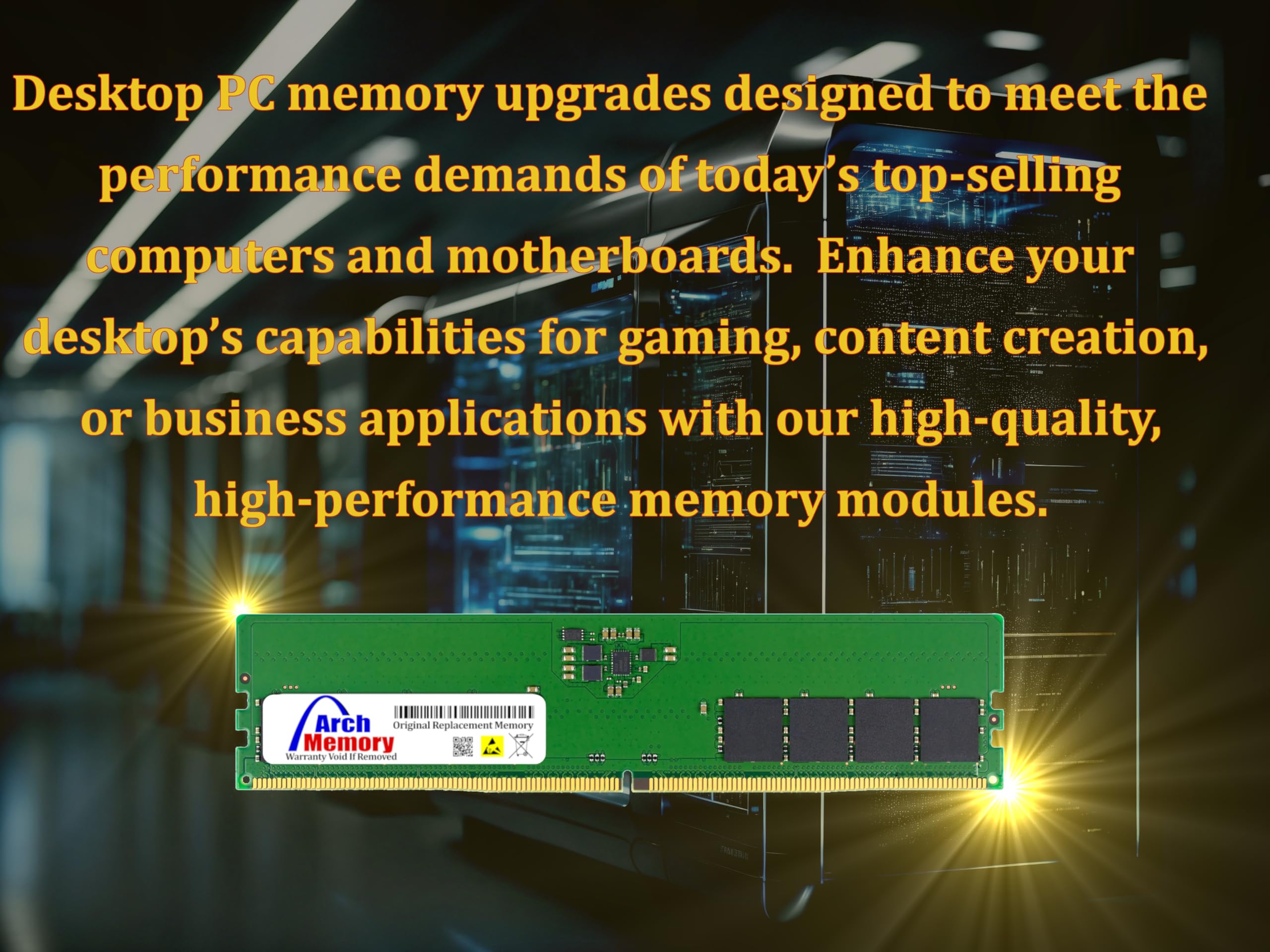 Qnap RAM-32GDR4ECK0-UD-3200 Replacement 32GB DDR4 3200MHz ECC UDIMM RAM 288-Pin for TVS-h1288X NAS Server - Perfect for Data Storage, Video Editing & Business Applications