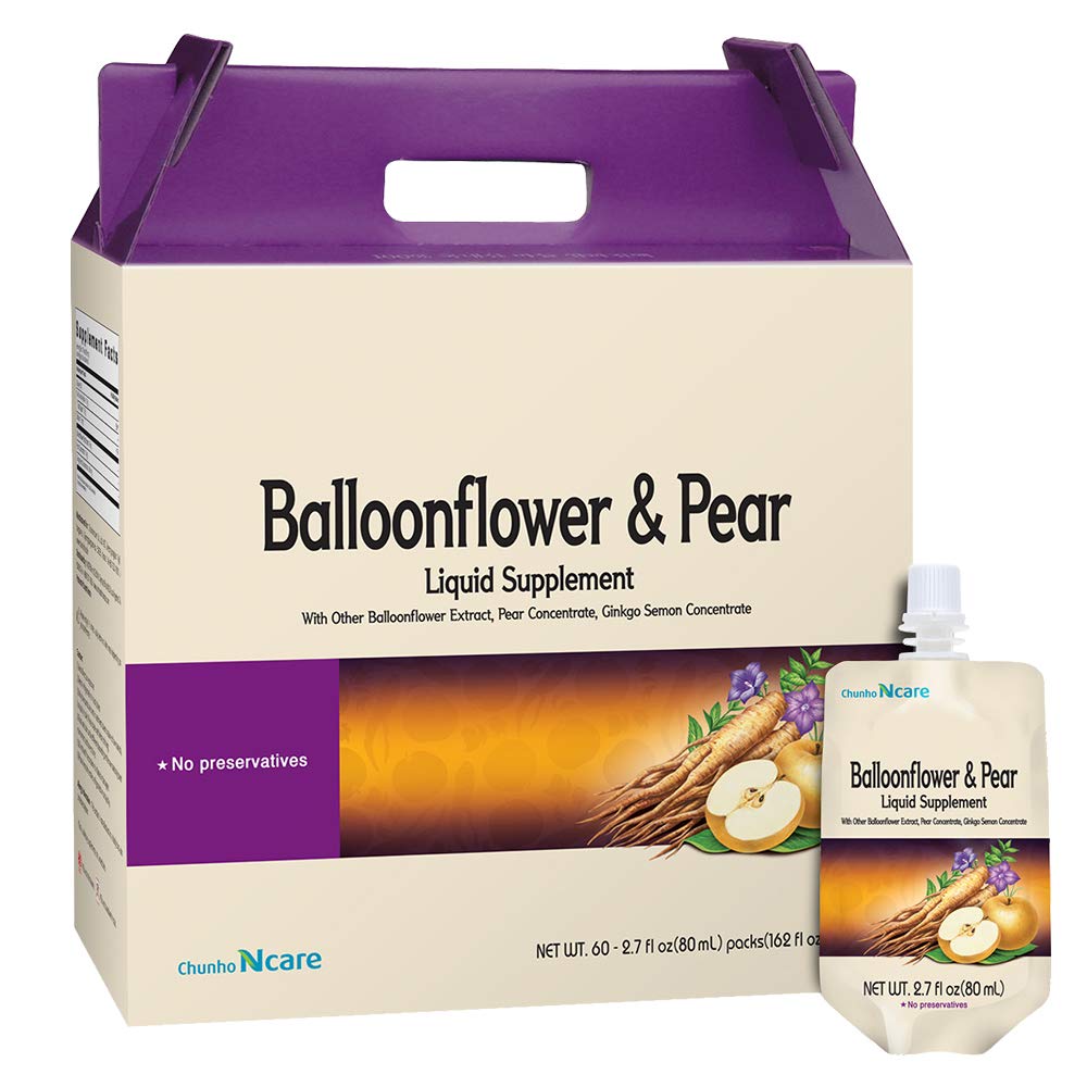 Balloonflower & Pear Juice Liquid Supplement for Dry Throat Relief - 60 Pack | Natural Throat Soother, Preservative-Free, No Artificial Additives | Perfect for Cold Season, Allergies & Vocal Strain
