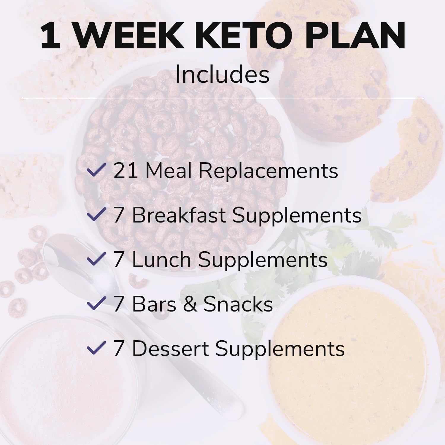 Wonderslim Keto Friendly 1 Week Diet Kit - 49 Low Carb Meals, Meal Replacement Bars, Snacks & Breakfast Options for Weight Loss | Perfect for Keto Dieters, Busy Professionals & On-the-Go Lifestyles