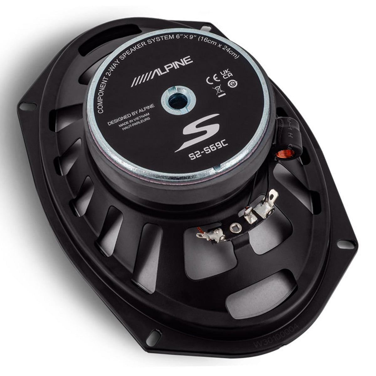 Alpine S2 S69C S Series 6x9 2-Way Component Speaker Set - High Performance Car Audio System for Clear Sound in Vehicles & Trucks