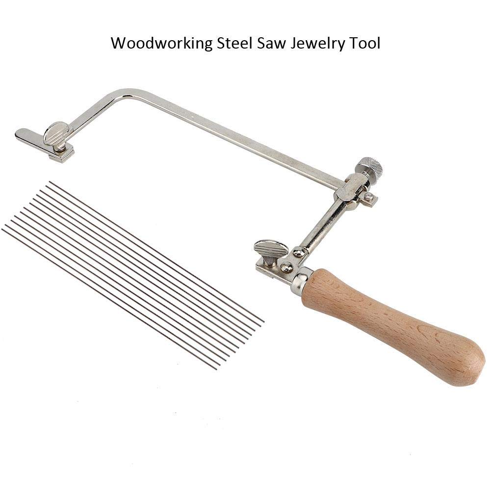 Professional Woodworking Steel Saw - Multi-Tool with Wood Handle for Jewelry Making, Cutting & Crafting | Bow Pull Flower Hardware Saw, Hacksaw Frame & Oscillating Saw Tool (#2) | Perfect for DIY Projects, Woodworking & Jewelry Design