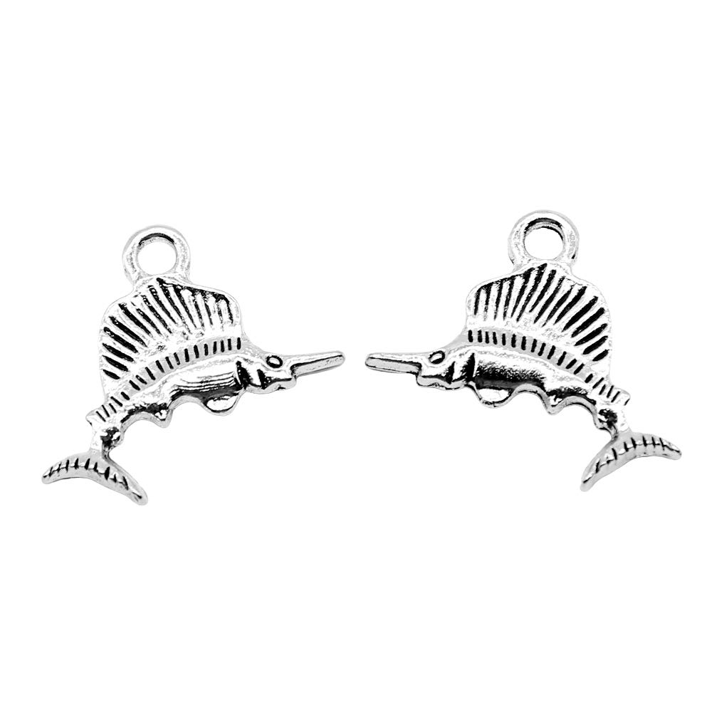30 Pieces Tuna Fish Jewelry Findings - DIY Jewelry Making Components for Necklaces, Earrings & Bracelets - Perfect for Handmade Fashion Accessories and Craft Projects