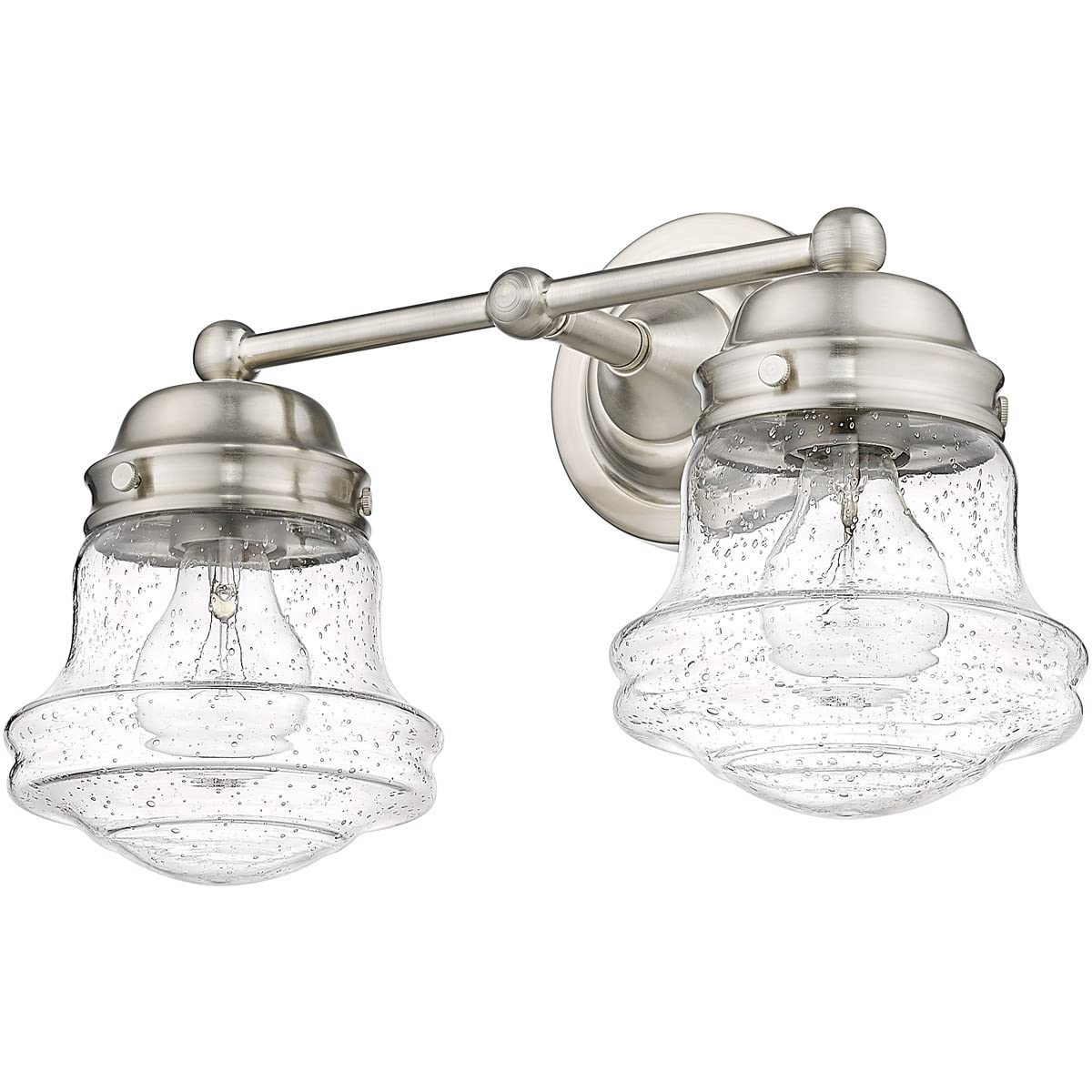 Z-Lite 2-Light Bathroom Vanity Light Fixture 736-2V-BN - Modern Sconce Lighting for Bathroom Mirror, Bedroom & Dressing Room