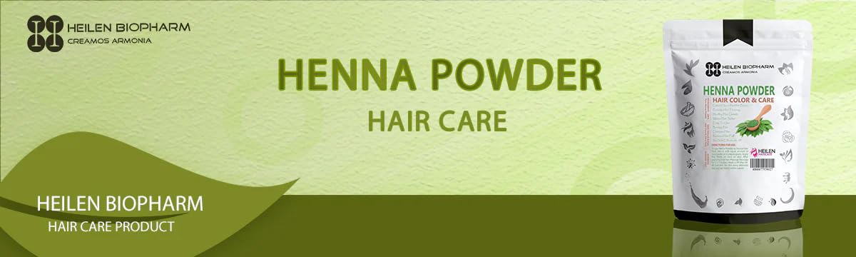 Heilen Biopharm Natural Henna Powder for Hair Care & Coloring - 200g Pack | Chemical-Free, Vegan Hair Dye for Gray Coverage & Conditioning | Perfect for DIY Hair Treatments at Home