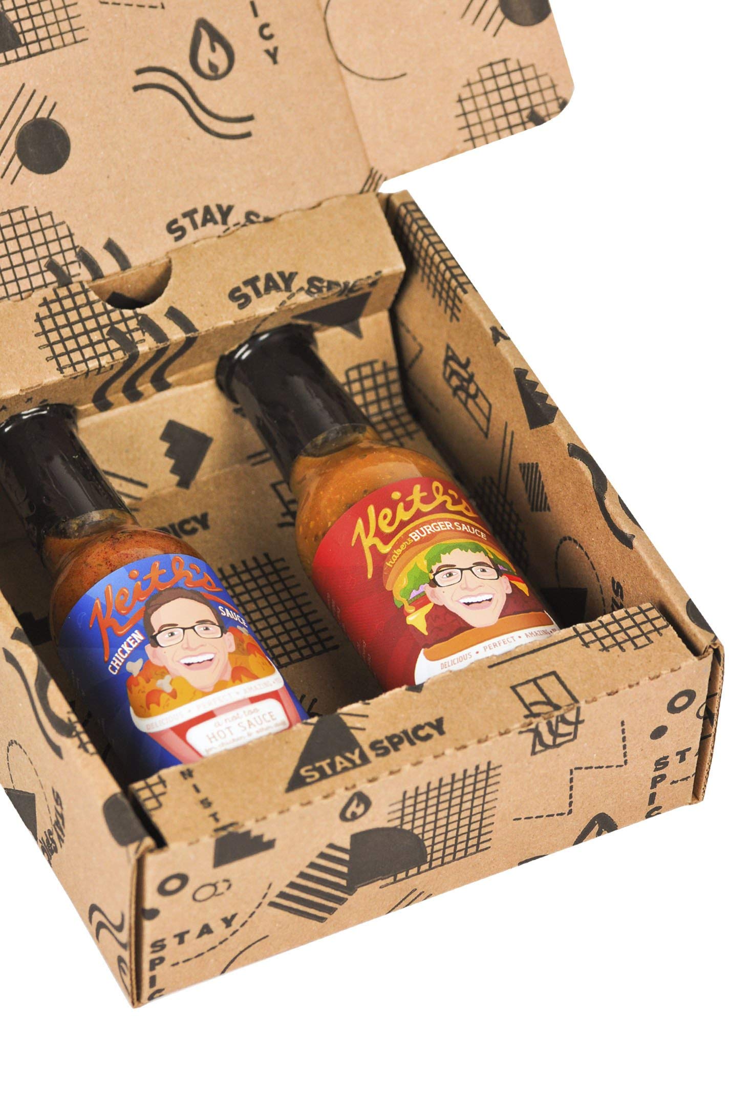 Heatonist Keith's Chicken Sauce Hot Sauce Duo - Natural Ingredients, Tangy & Fiery Flavors, 5 fl oz Bottles (2-Pack) - Perfect for Wings, Tacos, and Grilled Meats