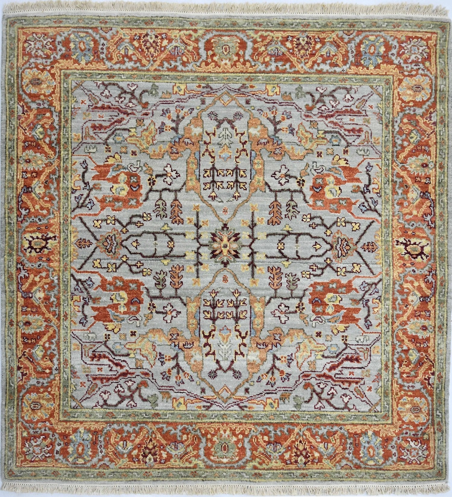 Handwoven Arabesque Tribal Rug J72214 - Bohemian Home Decor, Living Room & Bedroom Accent Rug