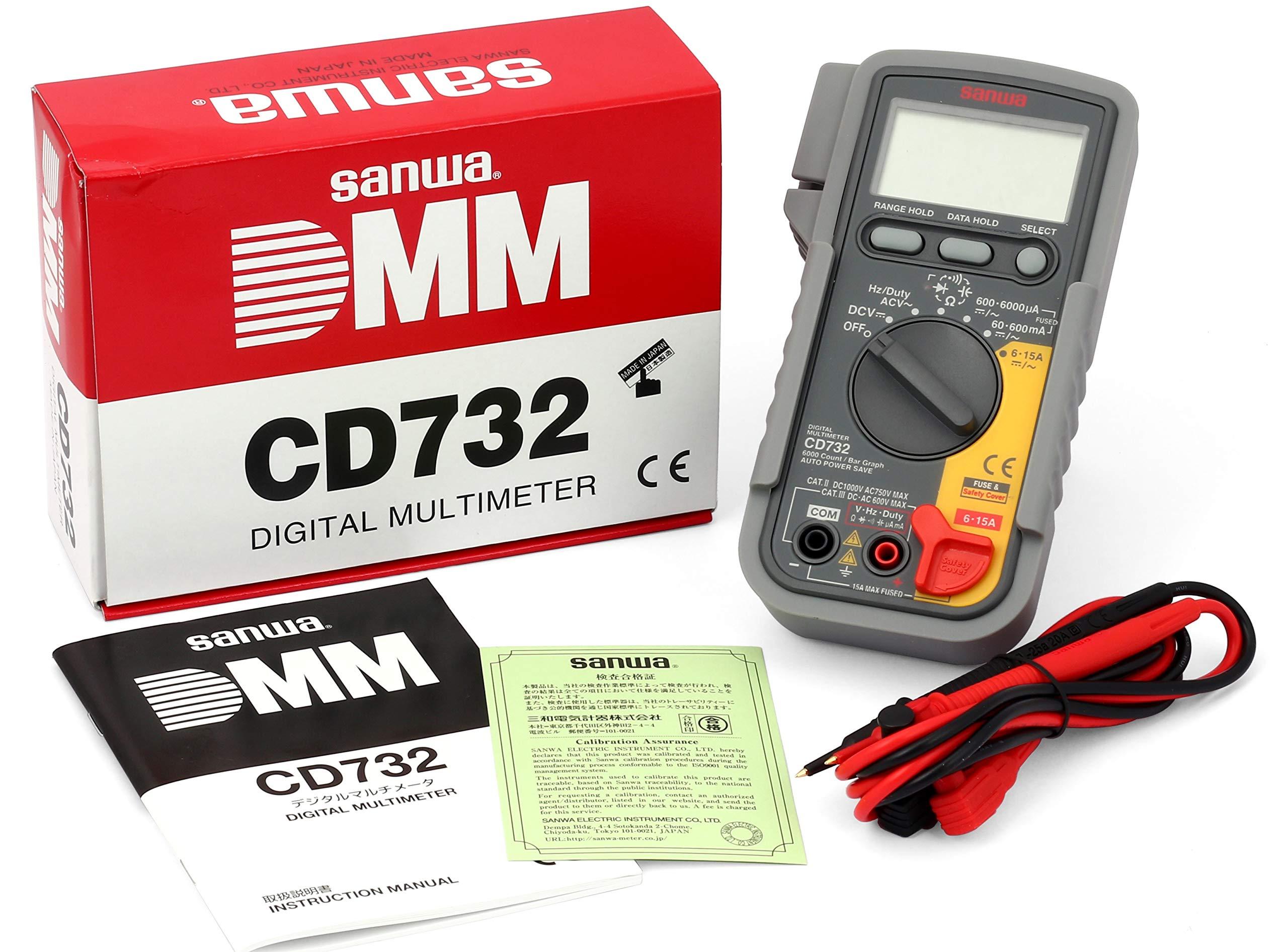 Digital Multimeter with High Speed Bar Graph, Continuity Buzzer & LED - CD732 | Accurate Voltage, Current & Resistance Testing for Home, Auto & Electronics Repair