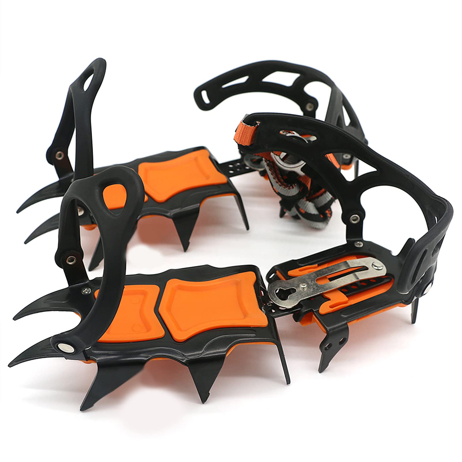 12 Teeth Ice Crampons for Winter Boots - Anti-Slip Ice Spikes & Traction Cleats for Hiking, Snow Walking & Outdoor Safety
