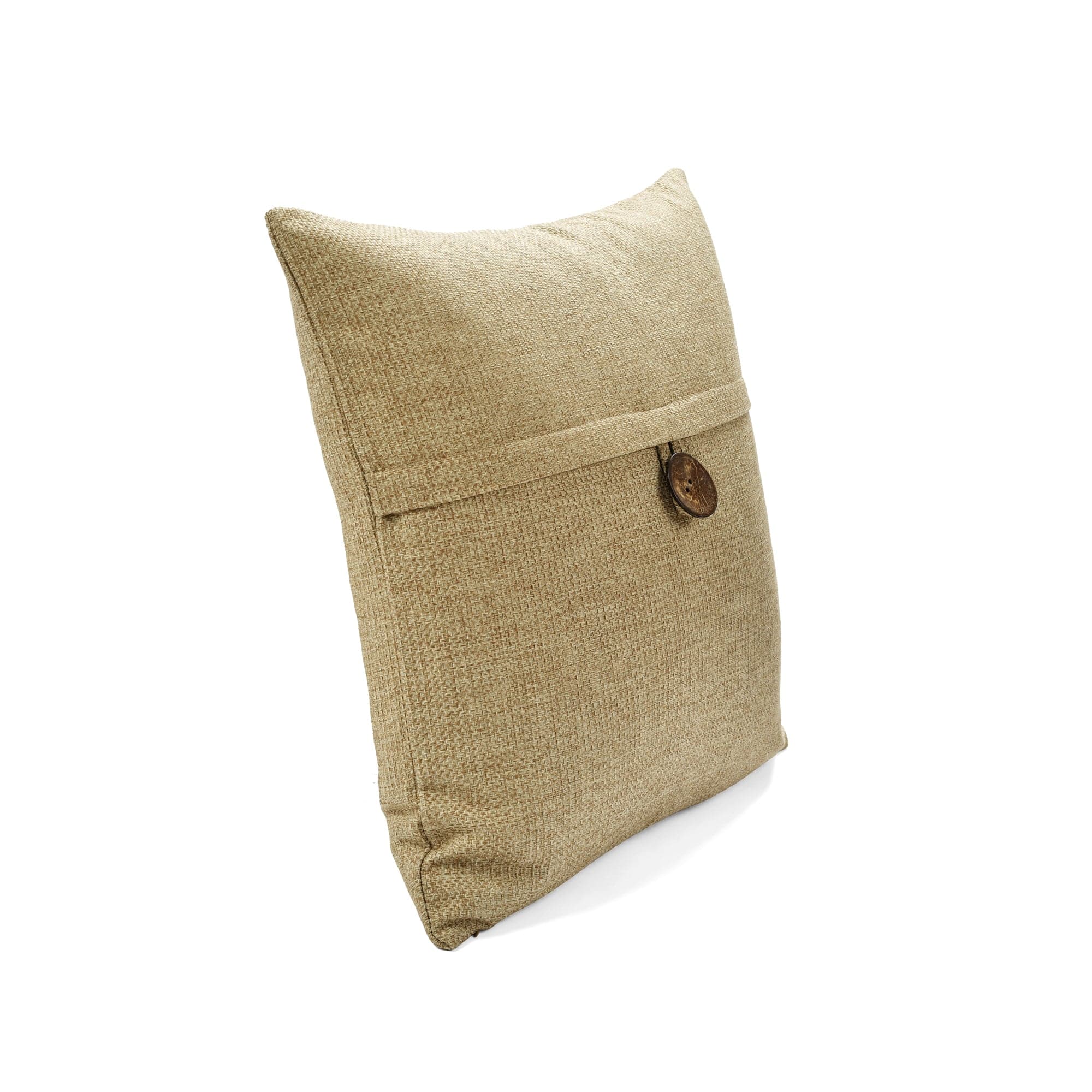 Linen Texture Woven Button Decorative Pillow Cover - Soft Bohemian Style Cushion Case for Sofa, Bed, Living Room & Home Decor