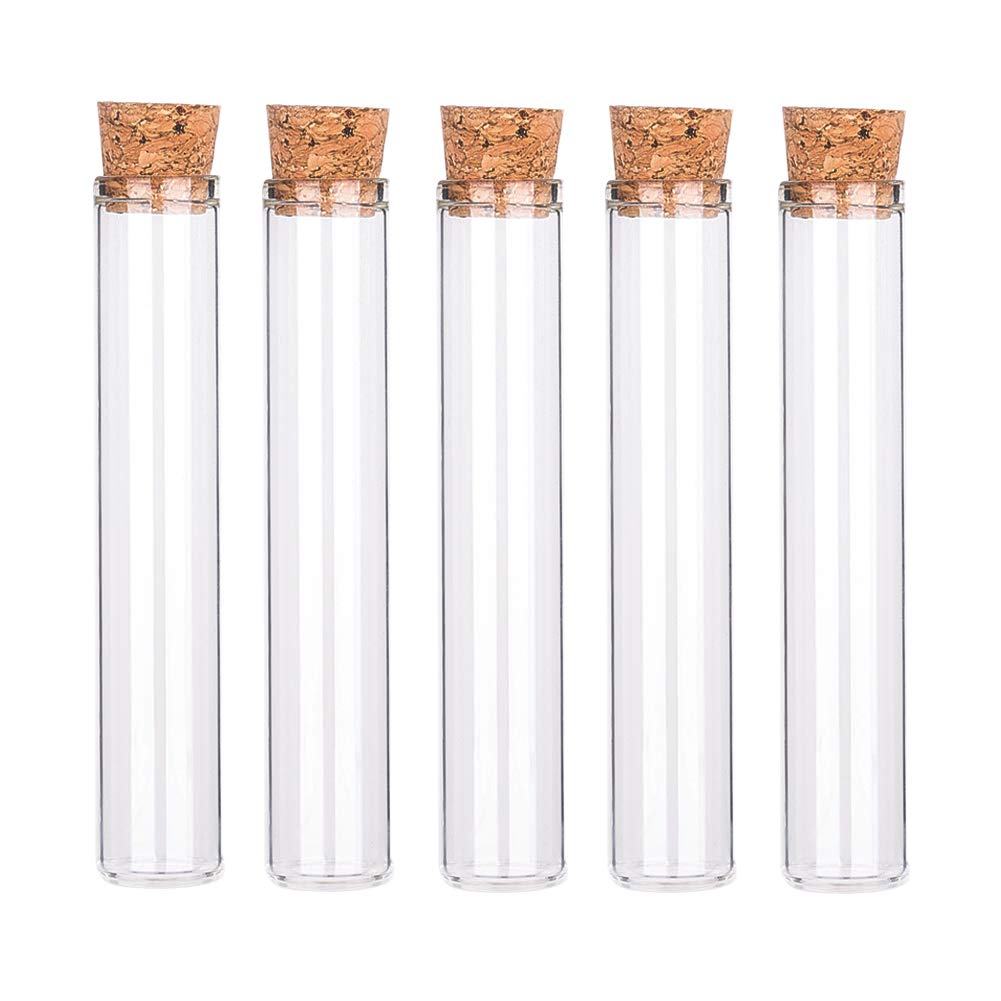 BENECREAT 20 Pack 30ml Clear Glass Bottles with Cork Stoppers - Small Decorative Containers for DIY Crafts, Essential Oils, Wedding Favors & Home Decor