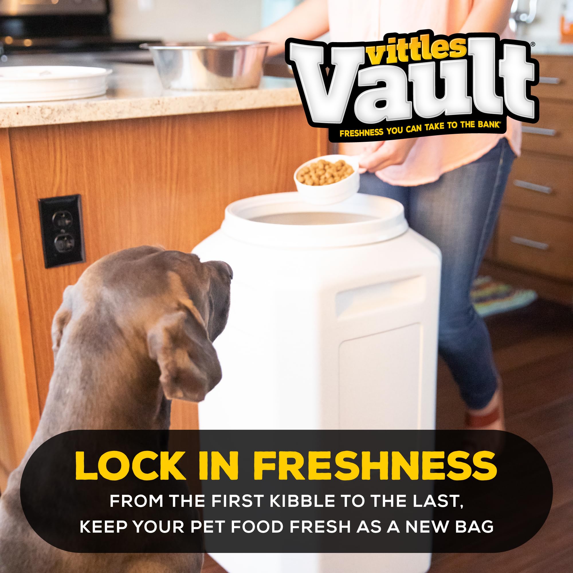Gamma2 Vittles Vault Airtight Pet Food Storage Container for Dogs & Cats - 80lb Capacity, BPA-Free, USA Made (14