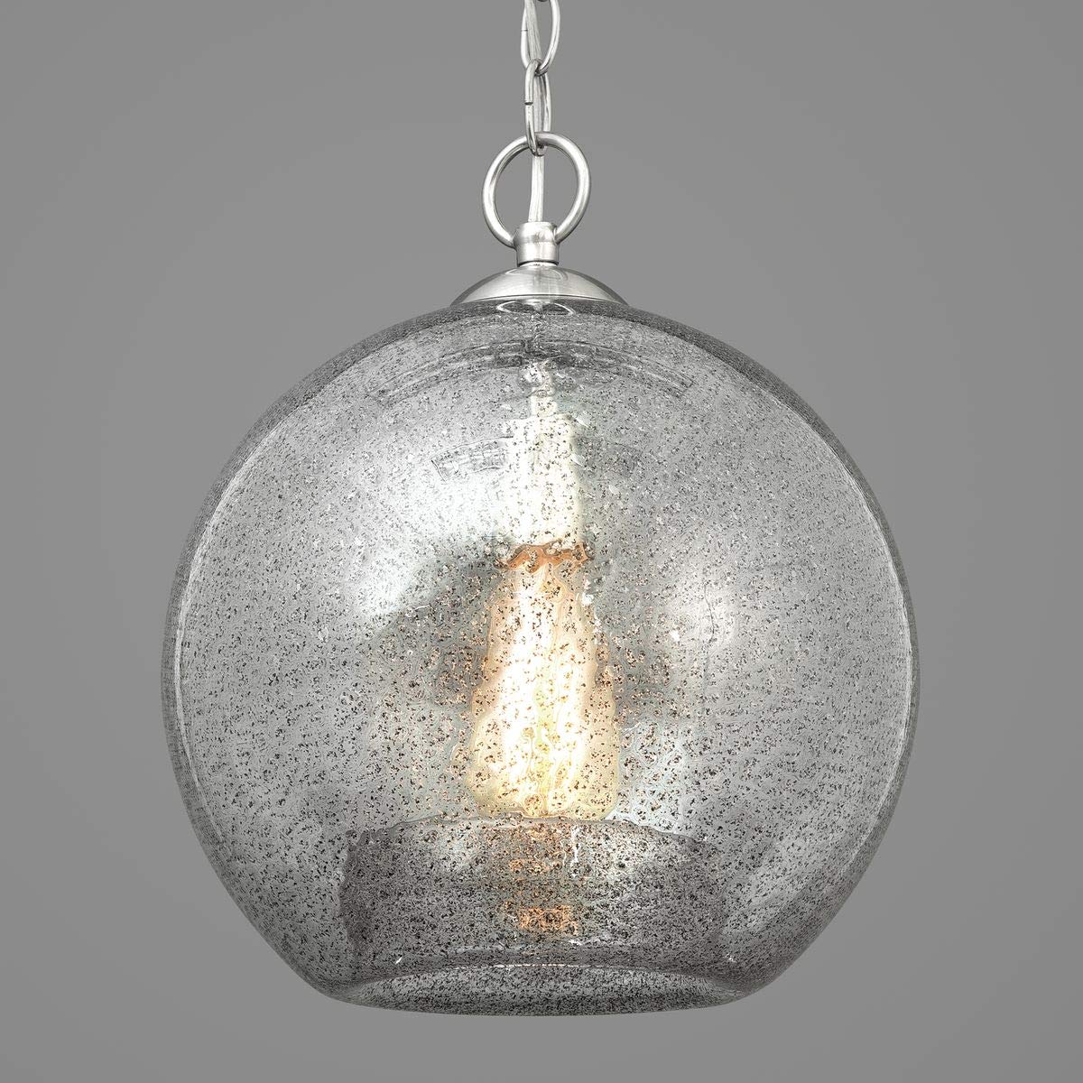 Progress Lighting P500063-009 Malbec One-Light Pendant in Grey - Modern Industrial Ceiling Light Fixture for Kitchen Island, Dining Room & Bar Counter