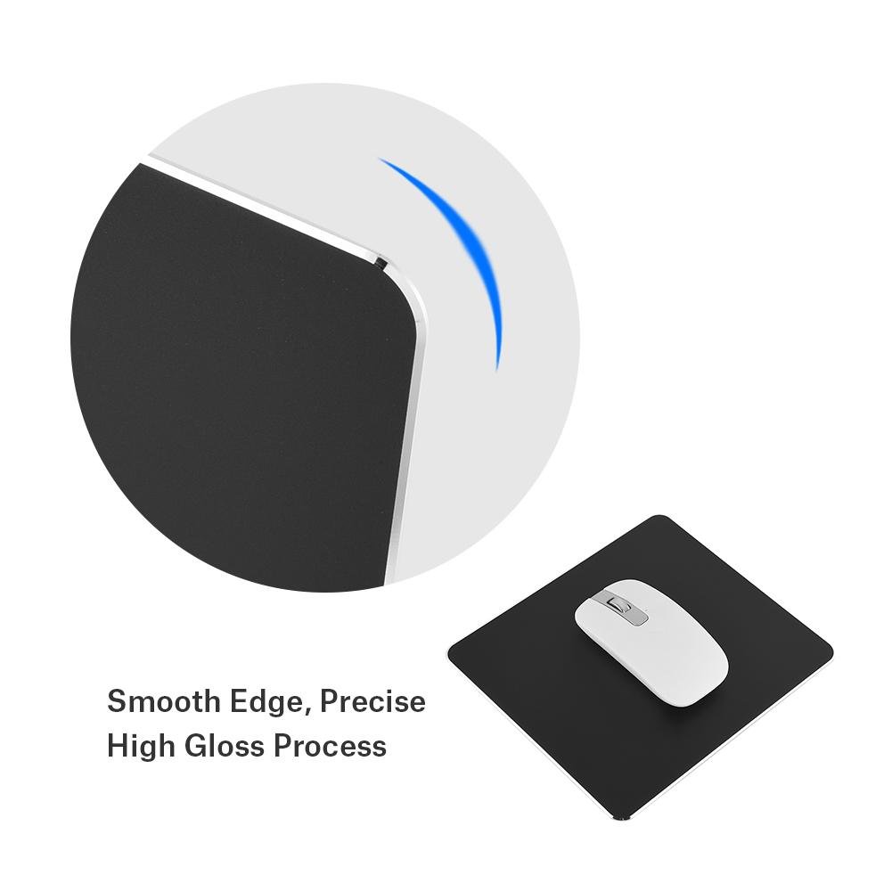 Premium Aluminum Alloy Gaming Mouse Pad - Non-Slip Double-Sided Mouse Tray for PC with Precise Control (Black) | Ideal for Esports, Office Work & Home Computer Setup