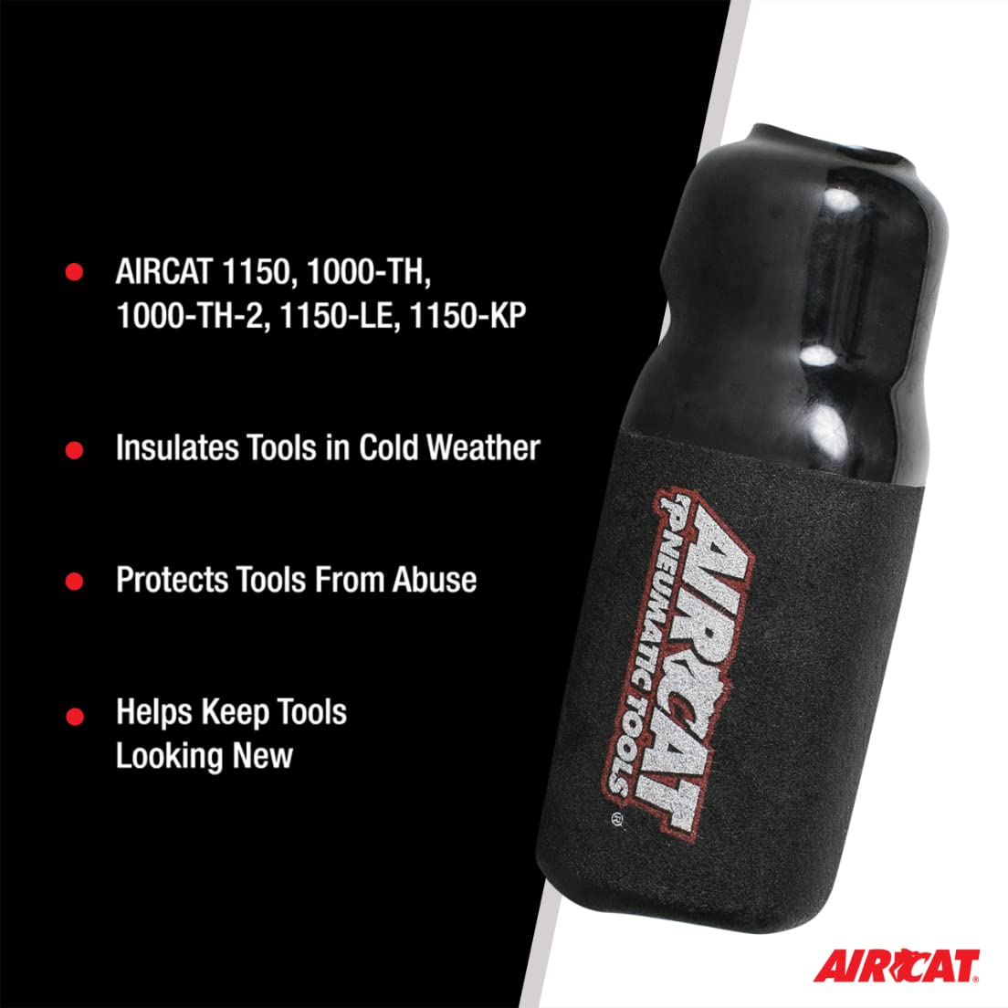 AIRCAT 1150-BB Black Boot Replacement for AIRCAT 1150 & 1000-TH Pneumatic Tools | Durable Rubber Foot Cover for Impact Wrenches | Workshop & Auto Repair Essential