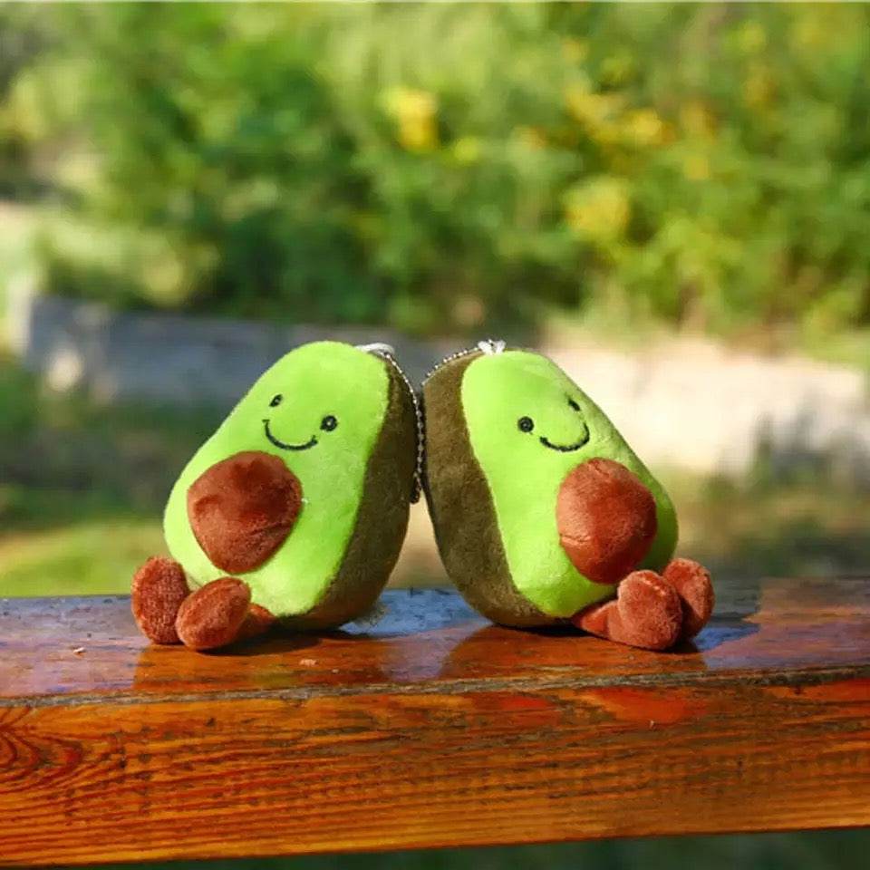 Soft Plush Avocado Keychain - Cute Kawaii Avocado Charm for Backpacks, Purses & Gifts - Perfect for Key Rings, Bags & DIY Accessories