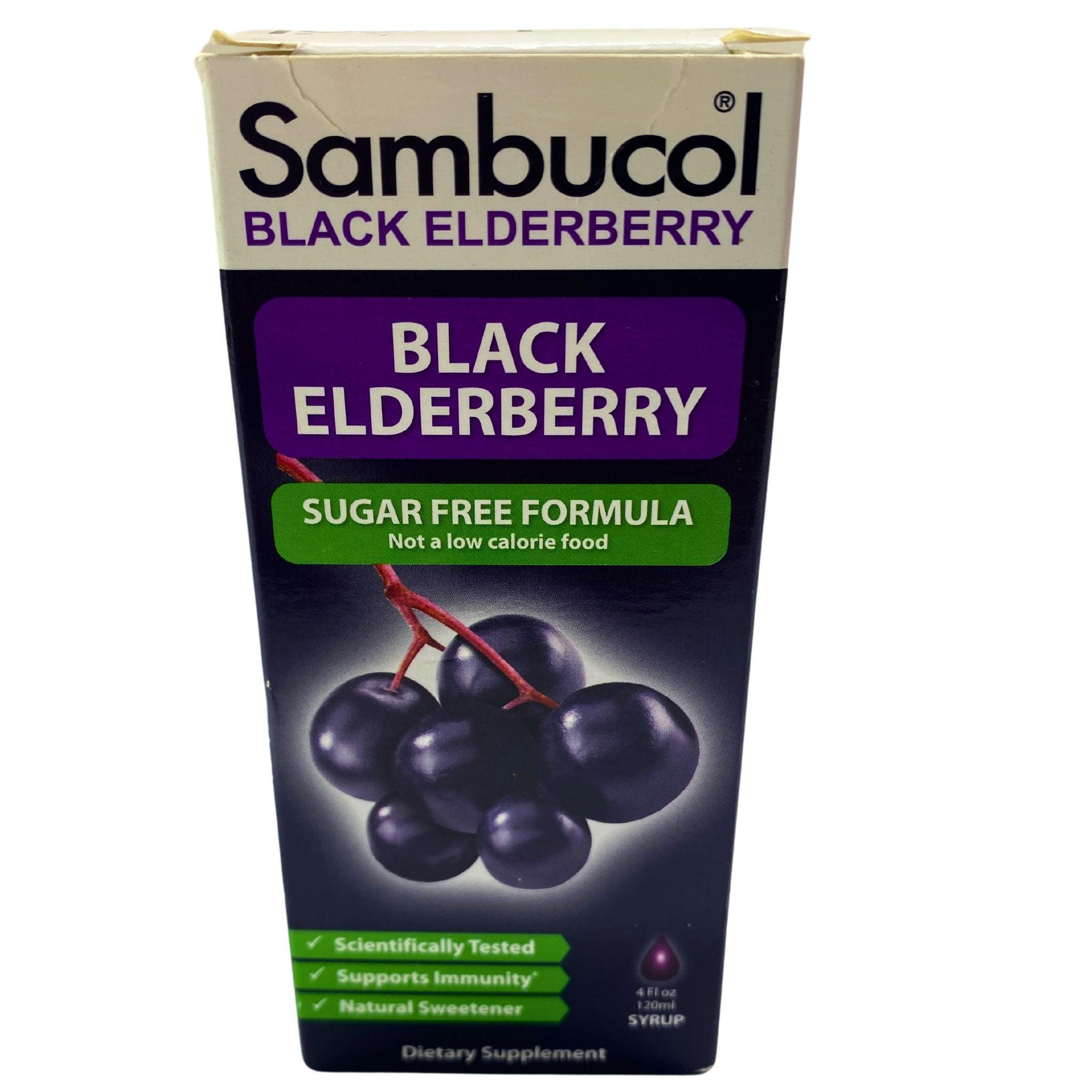 Sambucol Black Elderberry Sugar Free Immune Support Syrup - 4 FL OZ (50 Pack) - Natural Immune Booster for Adults & Kids - Perfect for Cold & Flu Season, Travel Wellness, and Daily Immune Maintenance