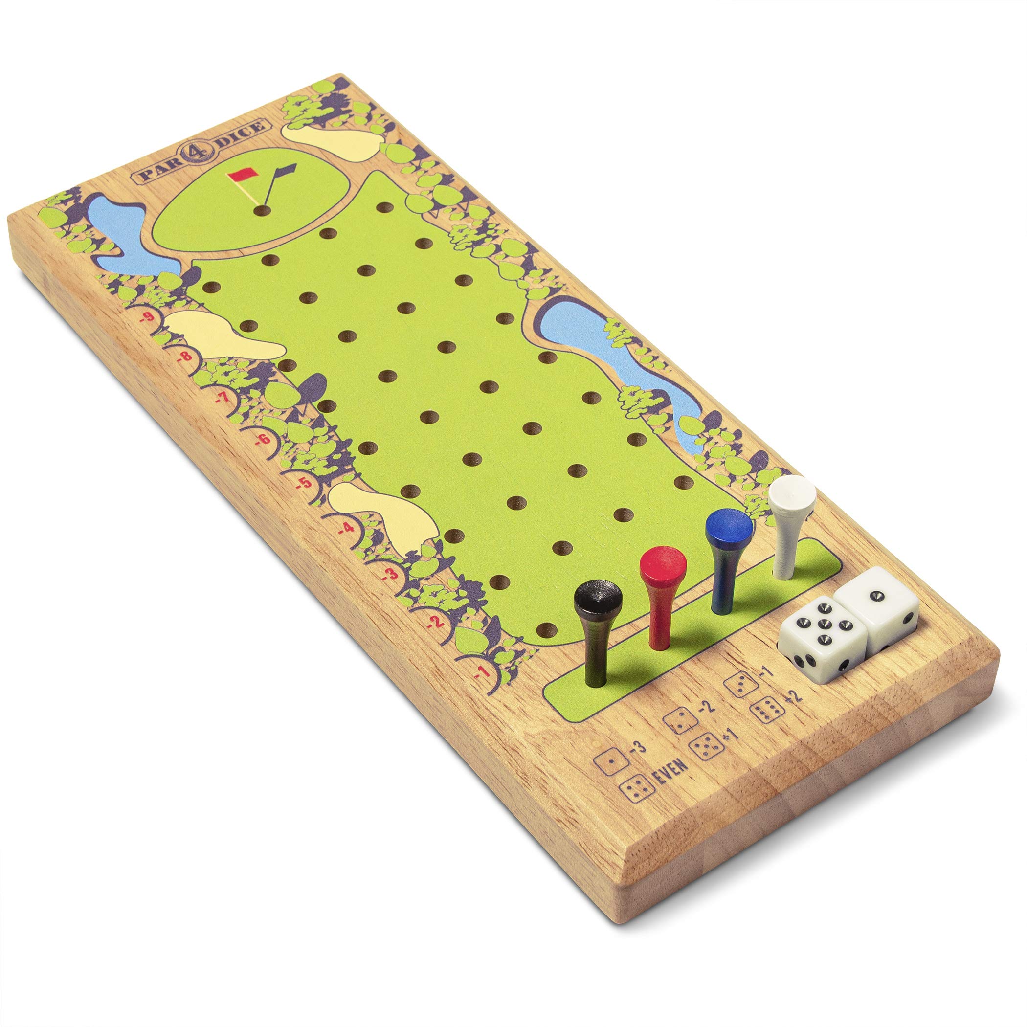GoSports Par 4 Dice Golf Tabletop Game - Fun Family Board Game for Adults & Kids - Perfect for Parties, Travel & Indoor Entertainment