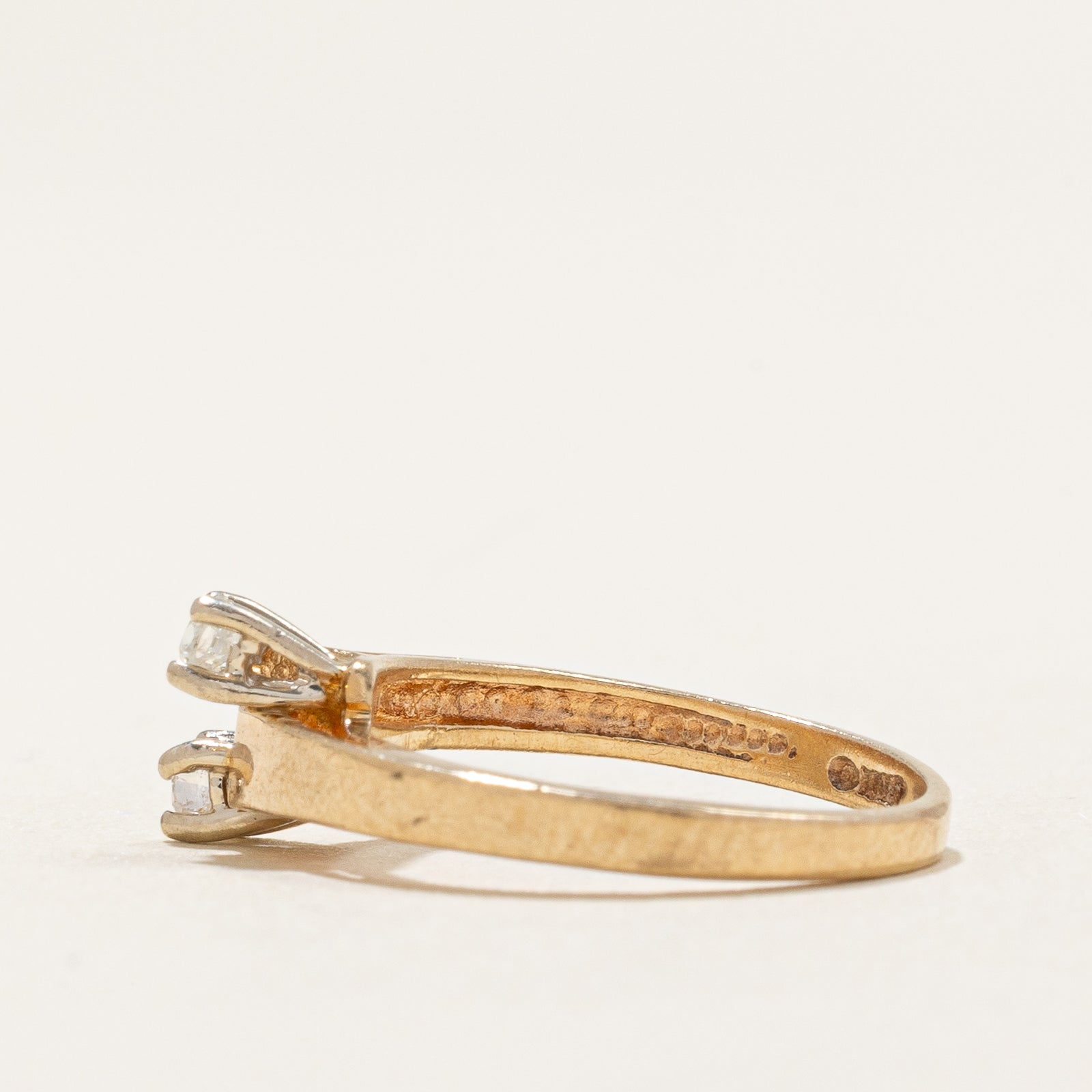 0.09ctw Two Stone Diamond Wedding Band Ring - Size 2.75 | Elegant & Durable for Engagement, Anniversary & Everyday Wear