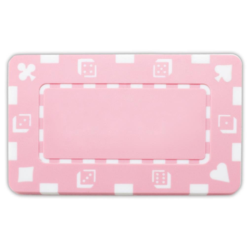 Premium 5-Piece Pink Rectangular Poker Chips Set - Casino Style for Poker Nights, Game Tournaments & Home Gambling Fun