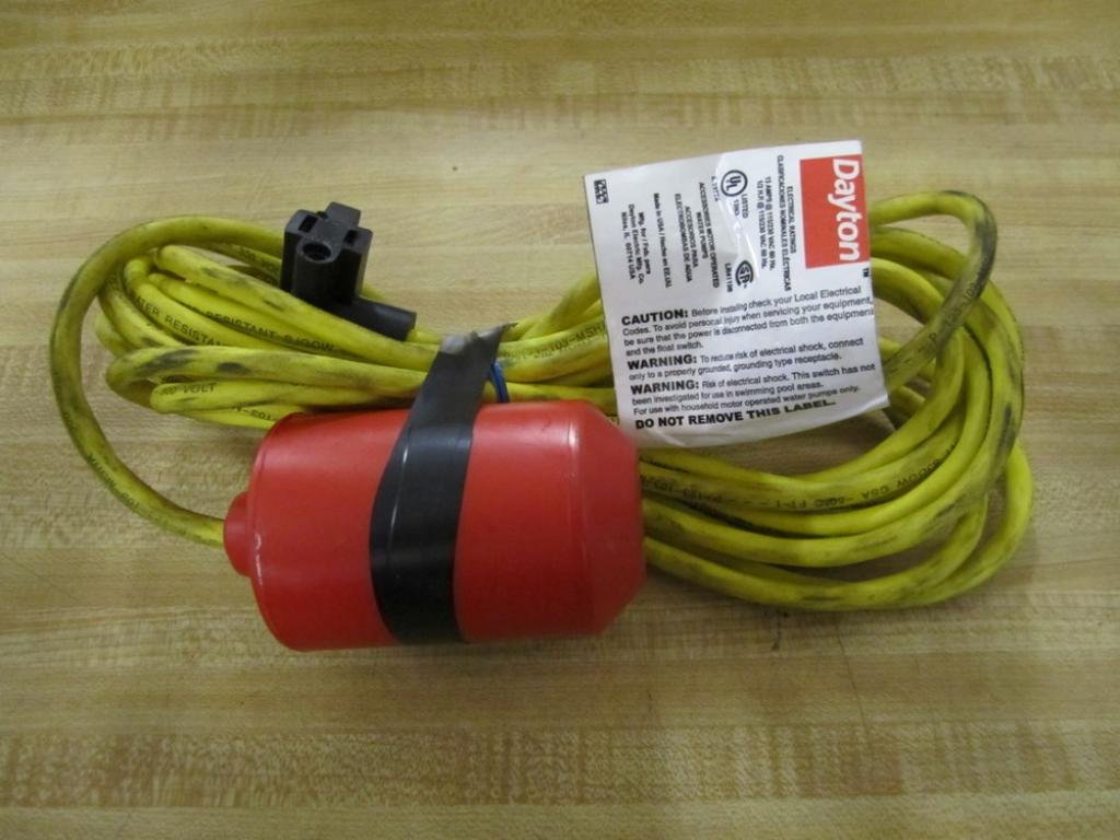Dayton 3BY81 High Temperature Float Switch - Ideal for Water Tanks, Pools, and Industrial Liquid Level Control