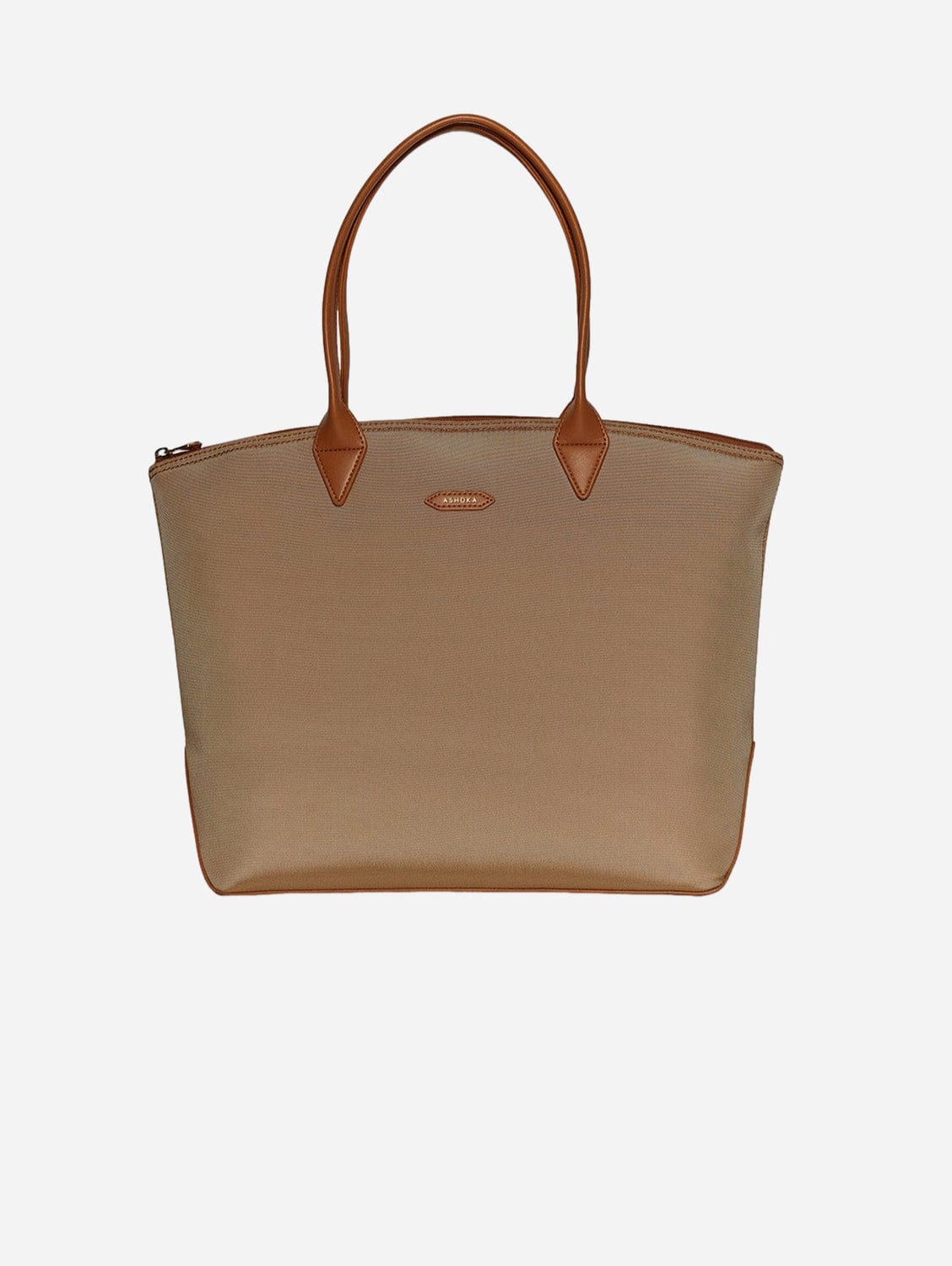Eco-Friendly Recycled Nylon Tote Bag with Jolly Apple Print in Caramel - Perfect for Grocery Shopping, Beach Trips & Everyday Use