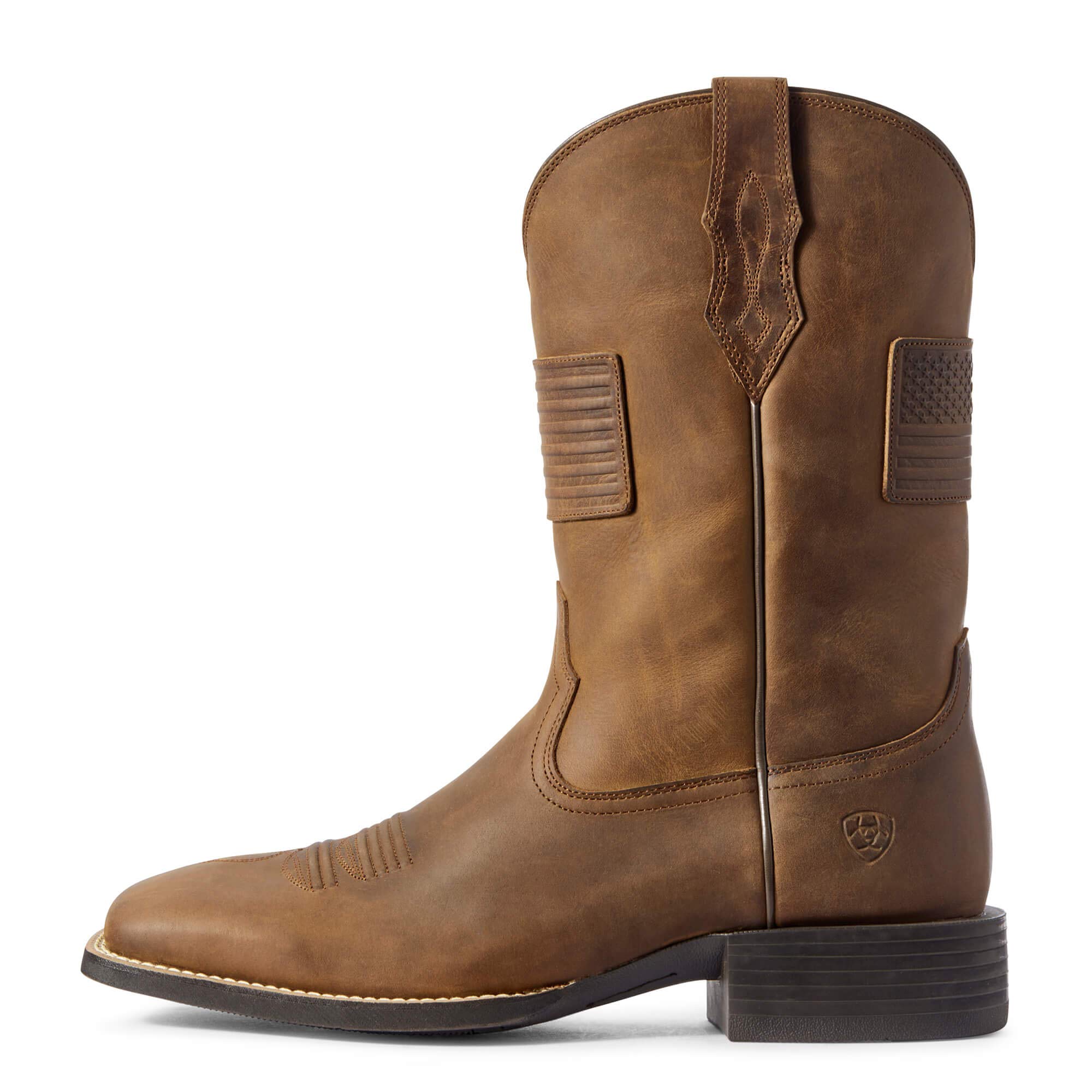 Ariat Men's Sport Patriot II Western Boot - Durable Cowboy Boots for Riding & Work | Comfortable Leather Work Boots for Ranch, Rodeo & Outdoor Activities