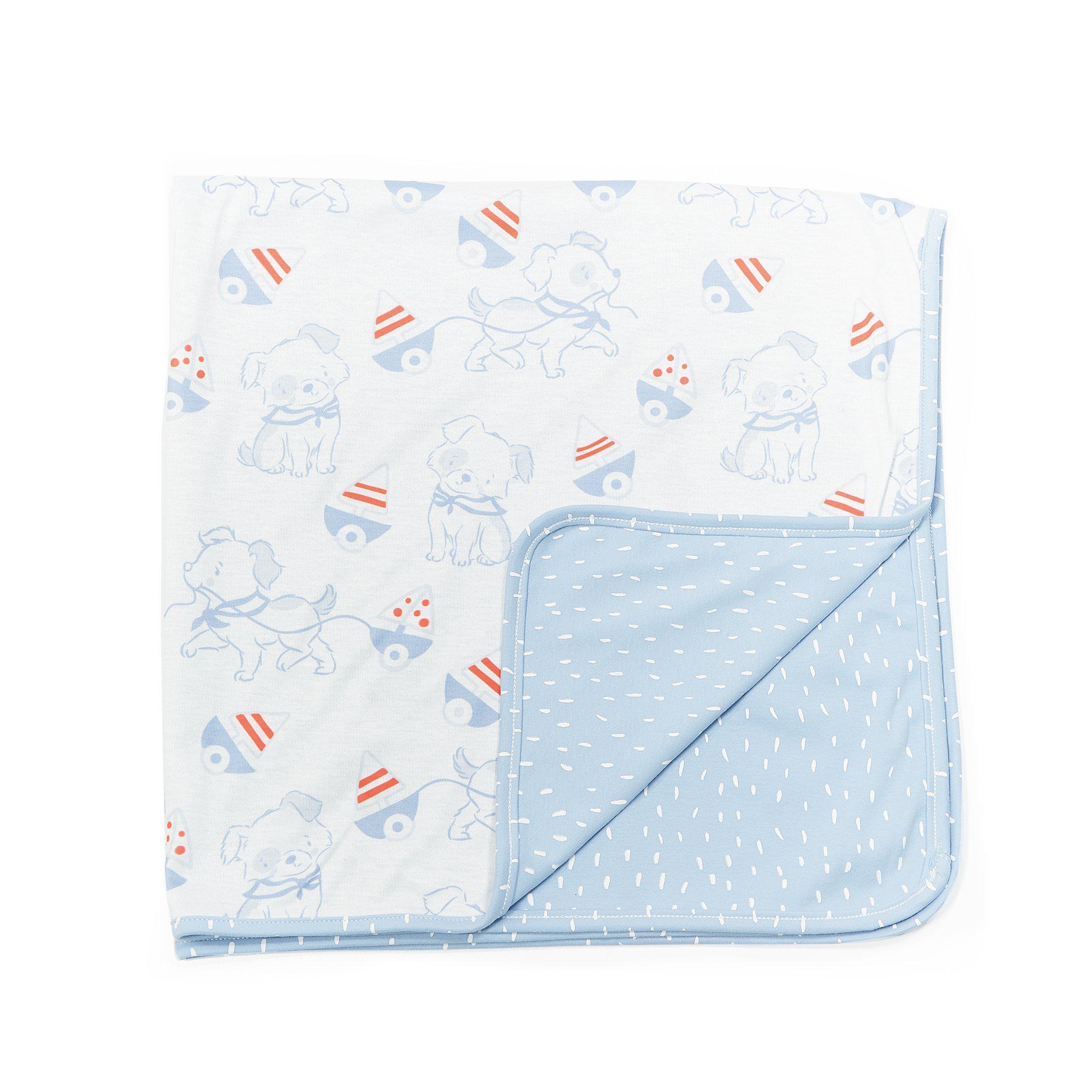 Ahoy Receiving Knit Blanket - Soft Baby Swaddle & Nursery Throw - Perfect for Newborns, Gifts, and Cozy Nursery Decor