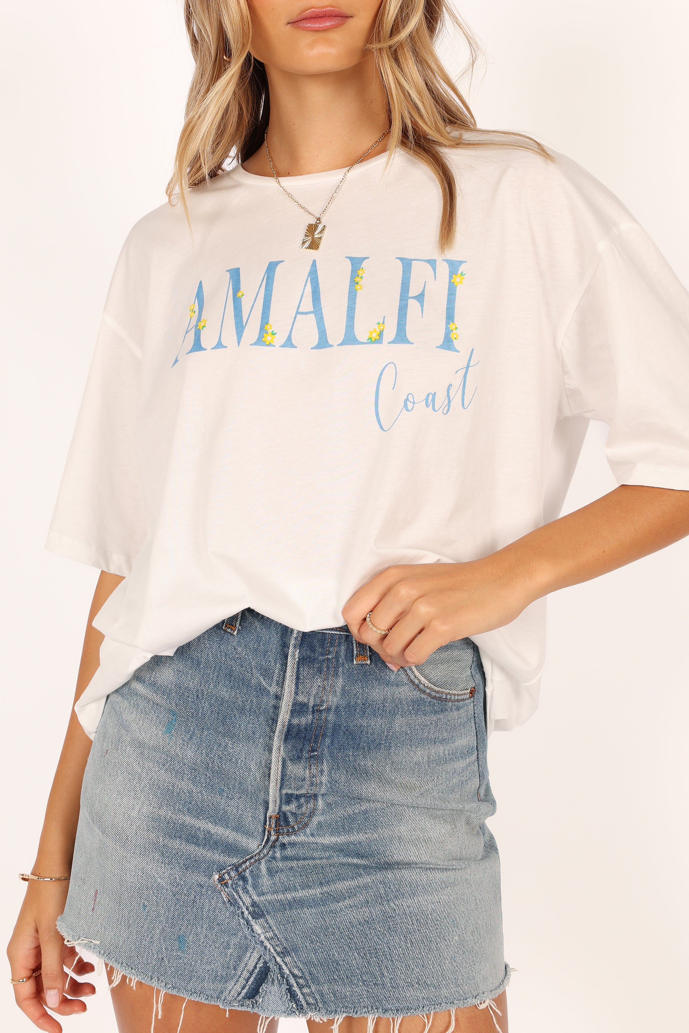 Coastline Tee - Premium White Cotton T-Shirt for Men & Women | Casual Wear, Beach Outfits, Summer Style