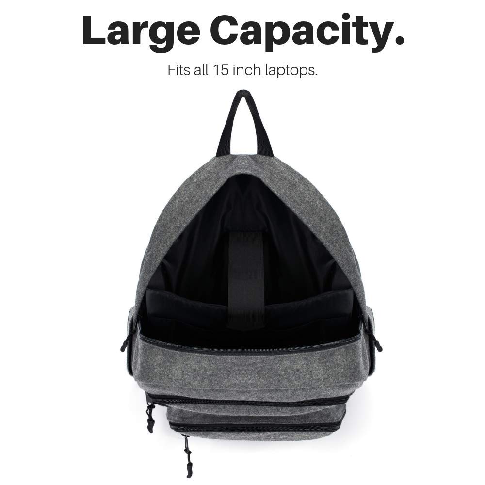 Portable Bluetooth Speaker Backpack with 2x15W Speakers & Built-in Subwoofer - Wireless Rechargeable Audio Bag for iPhone Android - Perfect for Parties, Festivals, Beach, School & Outdoor Adventures (Grey, 2018 Edition)