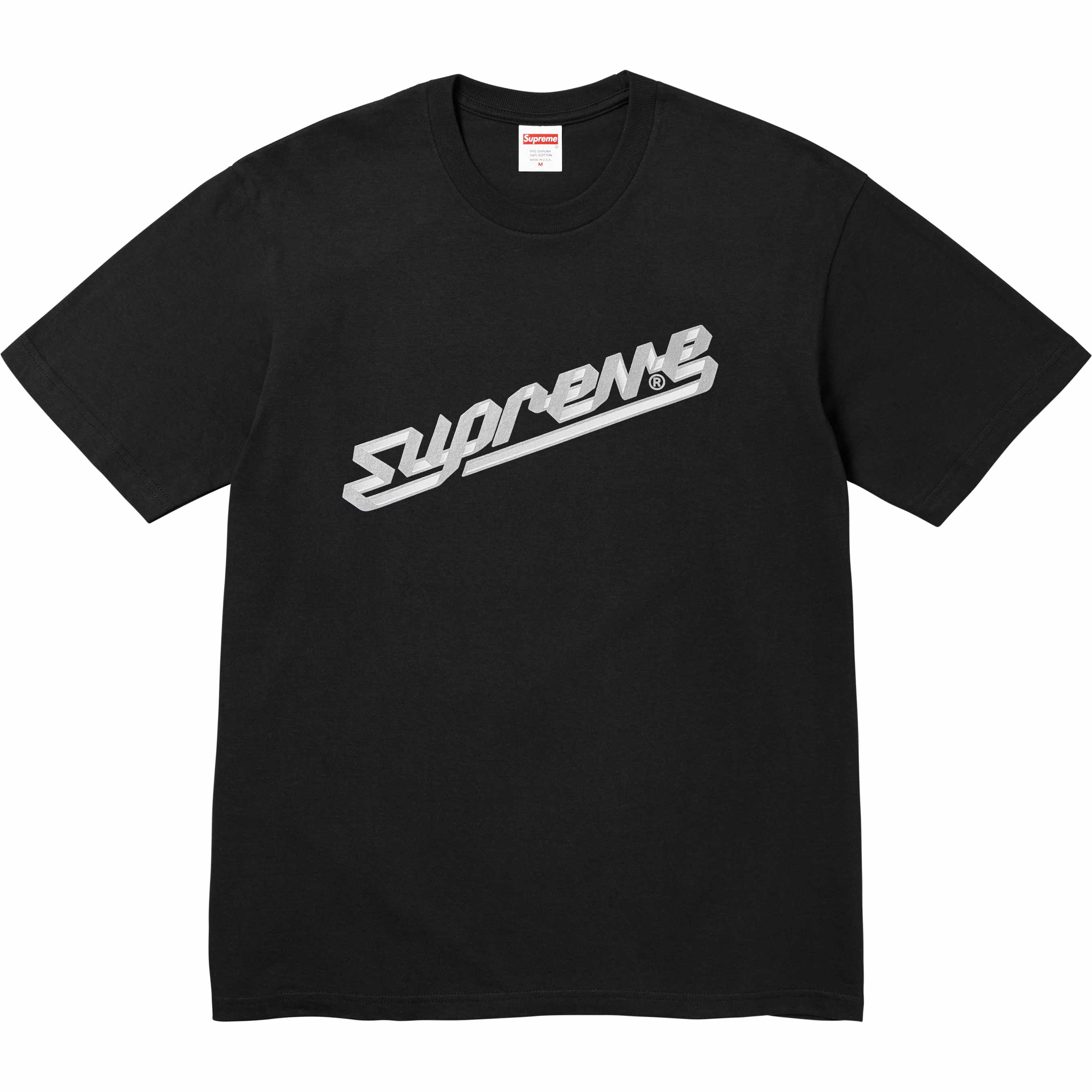 Supreme Banner Graphic T-Shirt for Men - Black Cotton Streetwear Tee - Perfect for Casual Wear, Street Style & Urban Fashion