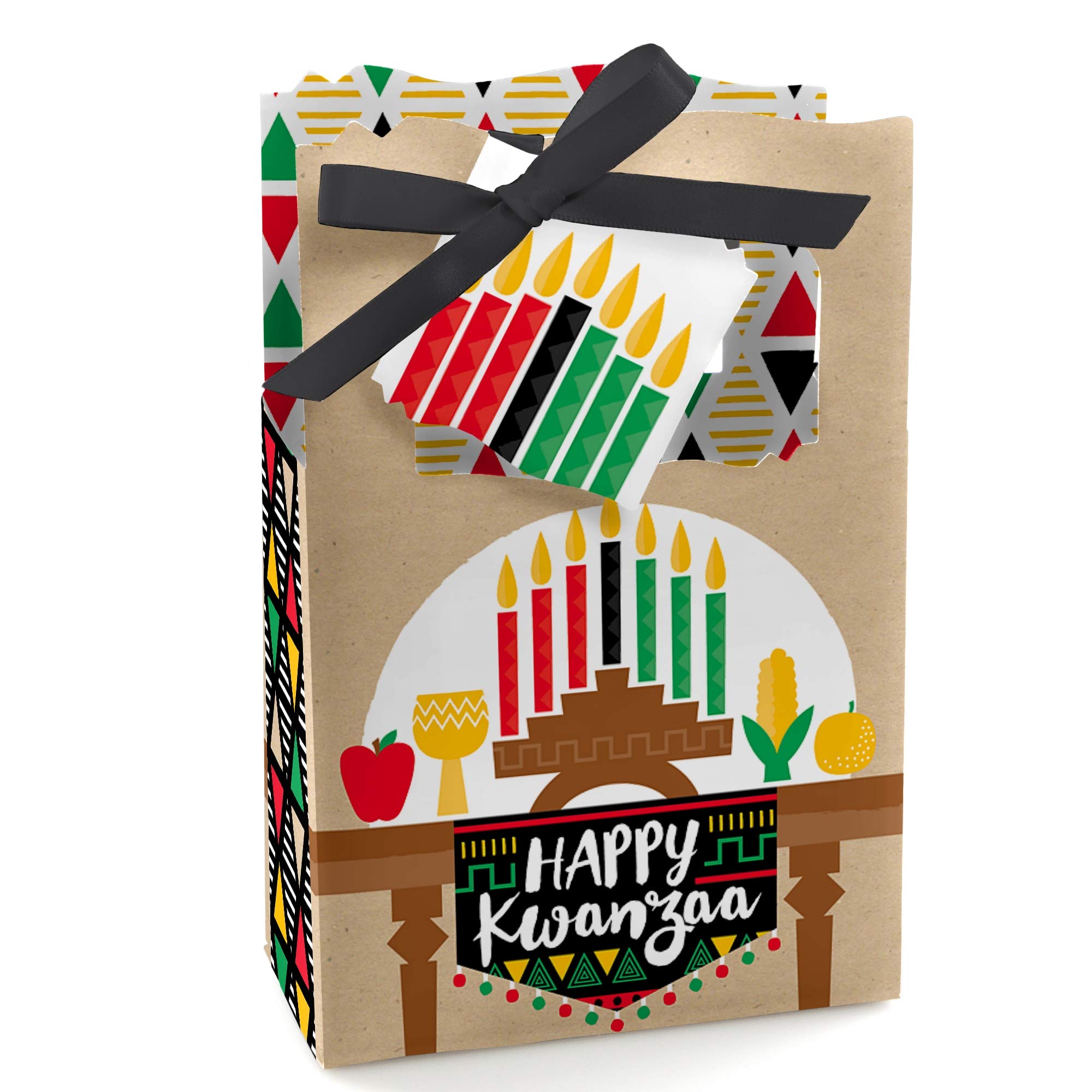 Happy Kwanzaa African Heritage Party Favor Boxes - Set of 12 for Holiday Celebrations, Family Gatherings & Cultural Events