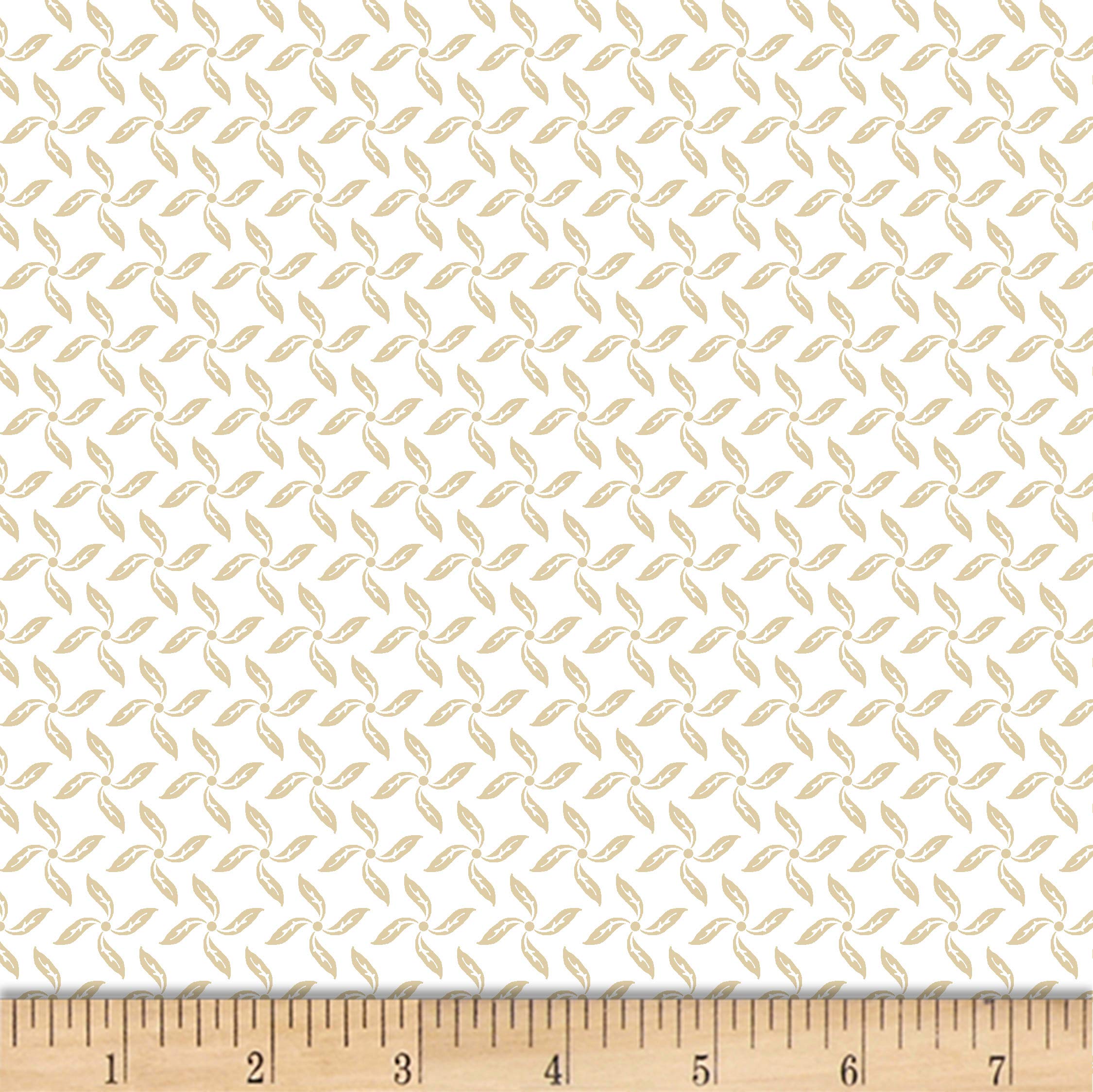 Maywood Studio English Countryside Ditsy Pinwheels Quilt Fabric - Natural Cotton Fabric by The Yard for DIY Quilting, Home Decor & Craft Projects