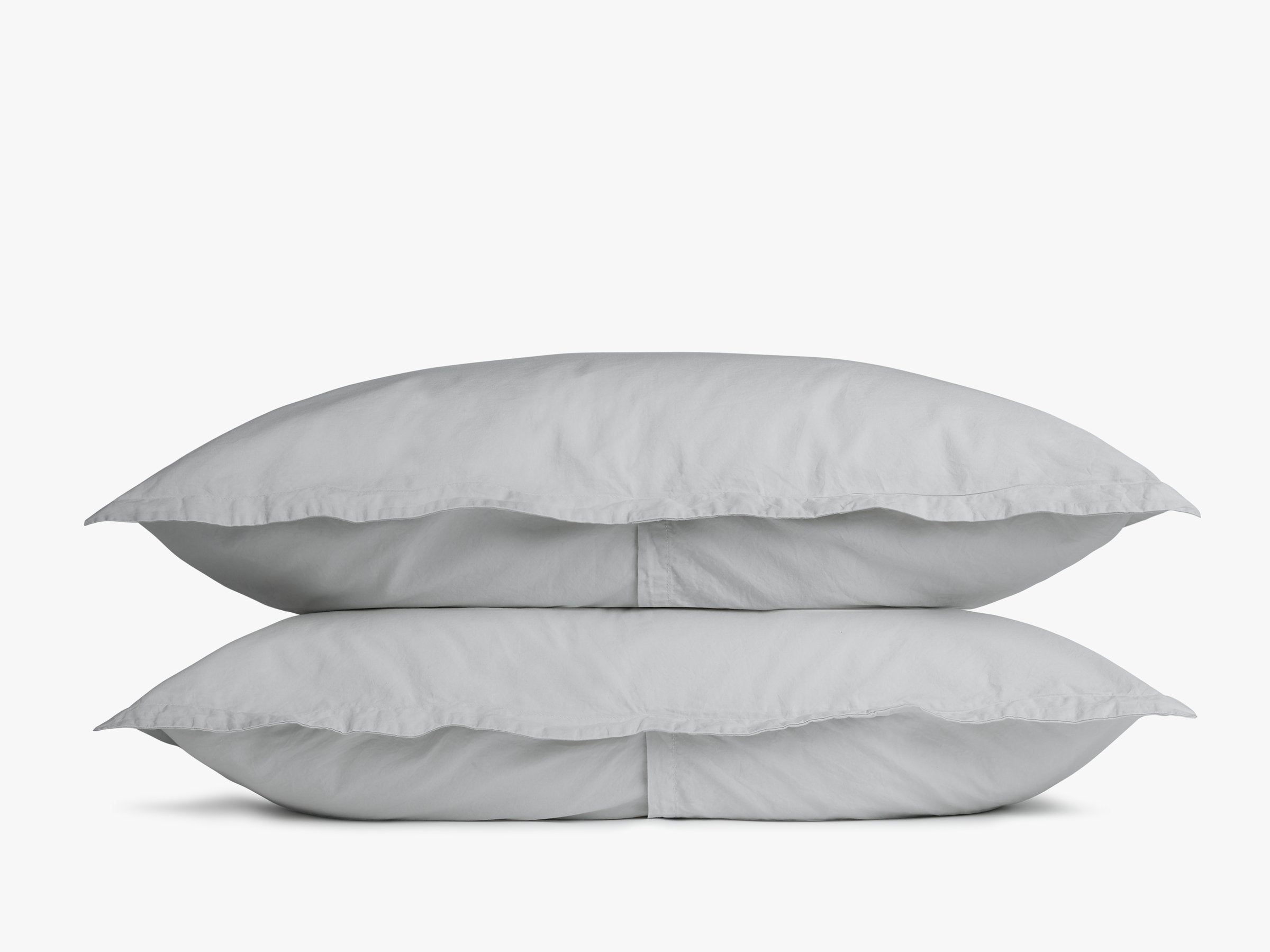 Premium Percale Sham Set - Light Grey - Soft & Breathable Pillow Covers for Bedroom Decor - Perfect for Guest Rooms, Hotels, and Home Styling