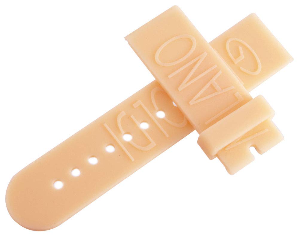 22mm Peach Rubber Watch Band for Men - Durable & Comfortable Strap for Casual, Sports & Outdoor Activities