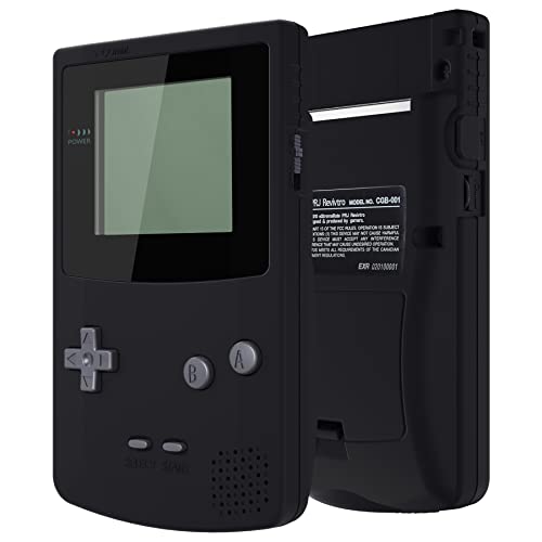 eXtremeRate Black Replacement Shell Full Housing Cover with Buttons for Gameboy Color (GBC) - Compatible with OSD IPS, Regular IPS & Standard LCD Screens - DIY Upgrade Kit for GBC Console (Console & IPS Screen Not Included) - Perfect for Gaming Enthusiasts & Retro Console Modders