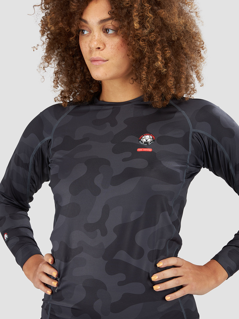 Rebel Camouflage Rash Guard - UPF 50+ Sun Protection for Surfing, Swimming & Outdoor Sports
